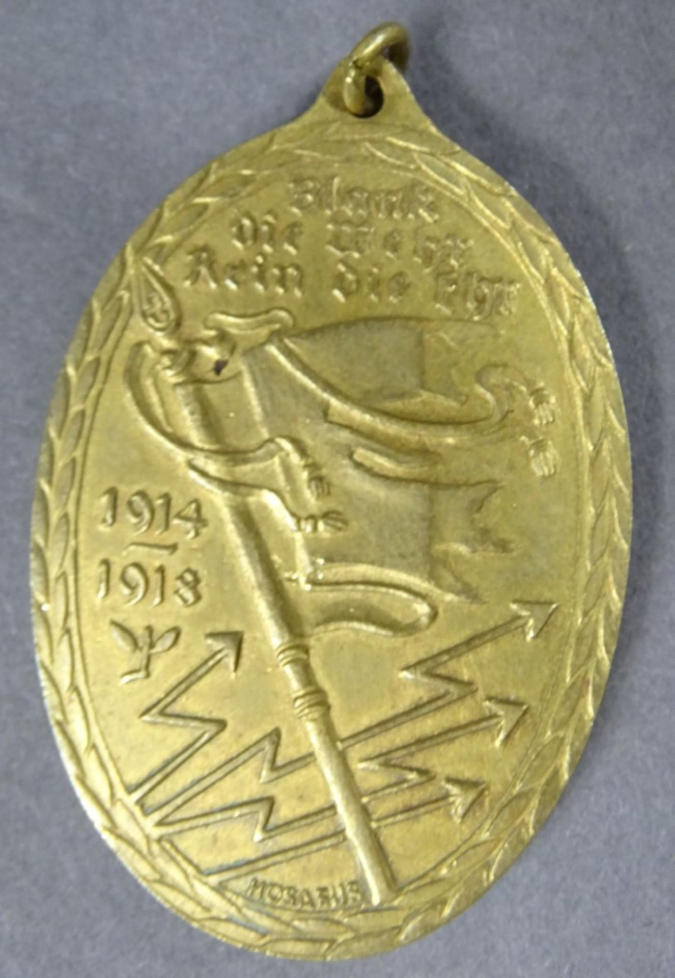 Kyffhäuser-Orden für Einsatz 1. WK, gestiftet 1921-1934, Bronze, 4,7x3,1 cm, Band fehlt - Image 4 of 5