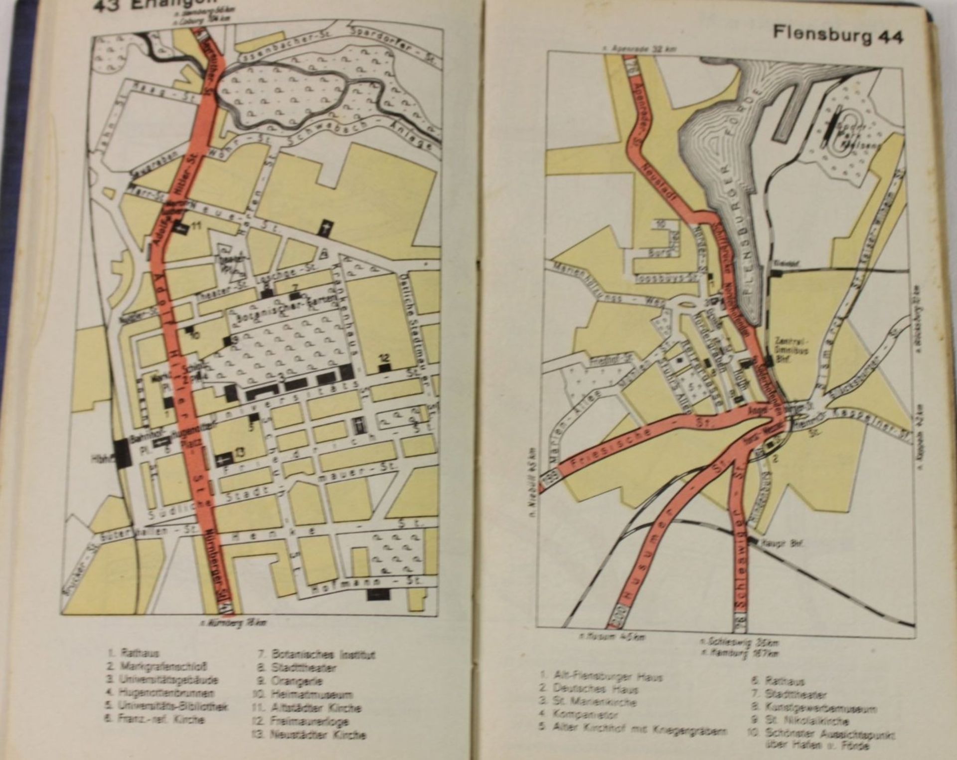 DDAC-Durchfahrtspläne für 150 deutsche Städte, 3. Reich, Alters-u. Gebrauchsspuren. - Image 3 of 5