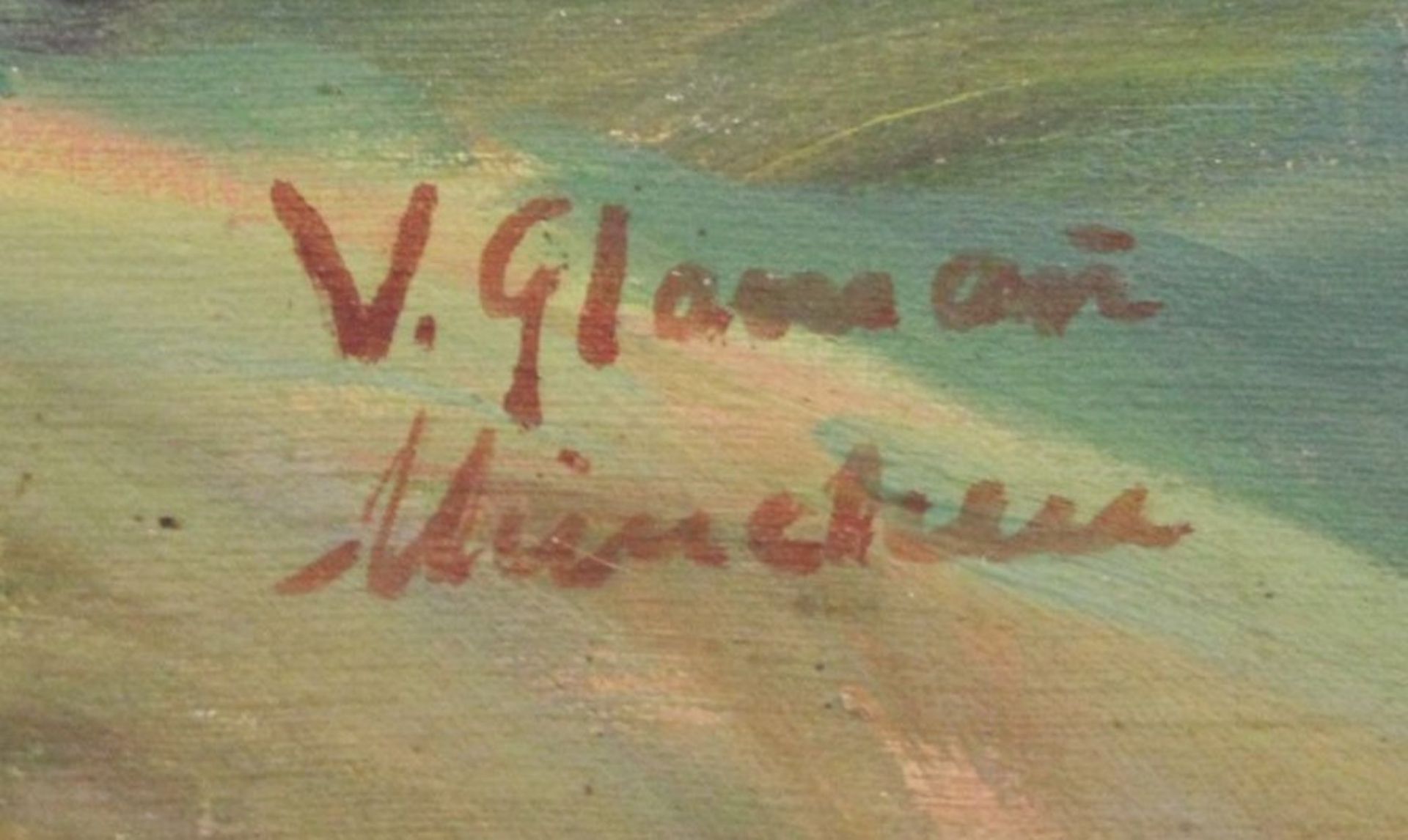 Valeska GLAMANN (1872-1930), Gebirgslandschaft, Öl/Leinwand, gerahmt, RG 77 x 86,5cm. - Image 2 of 4
