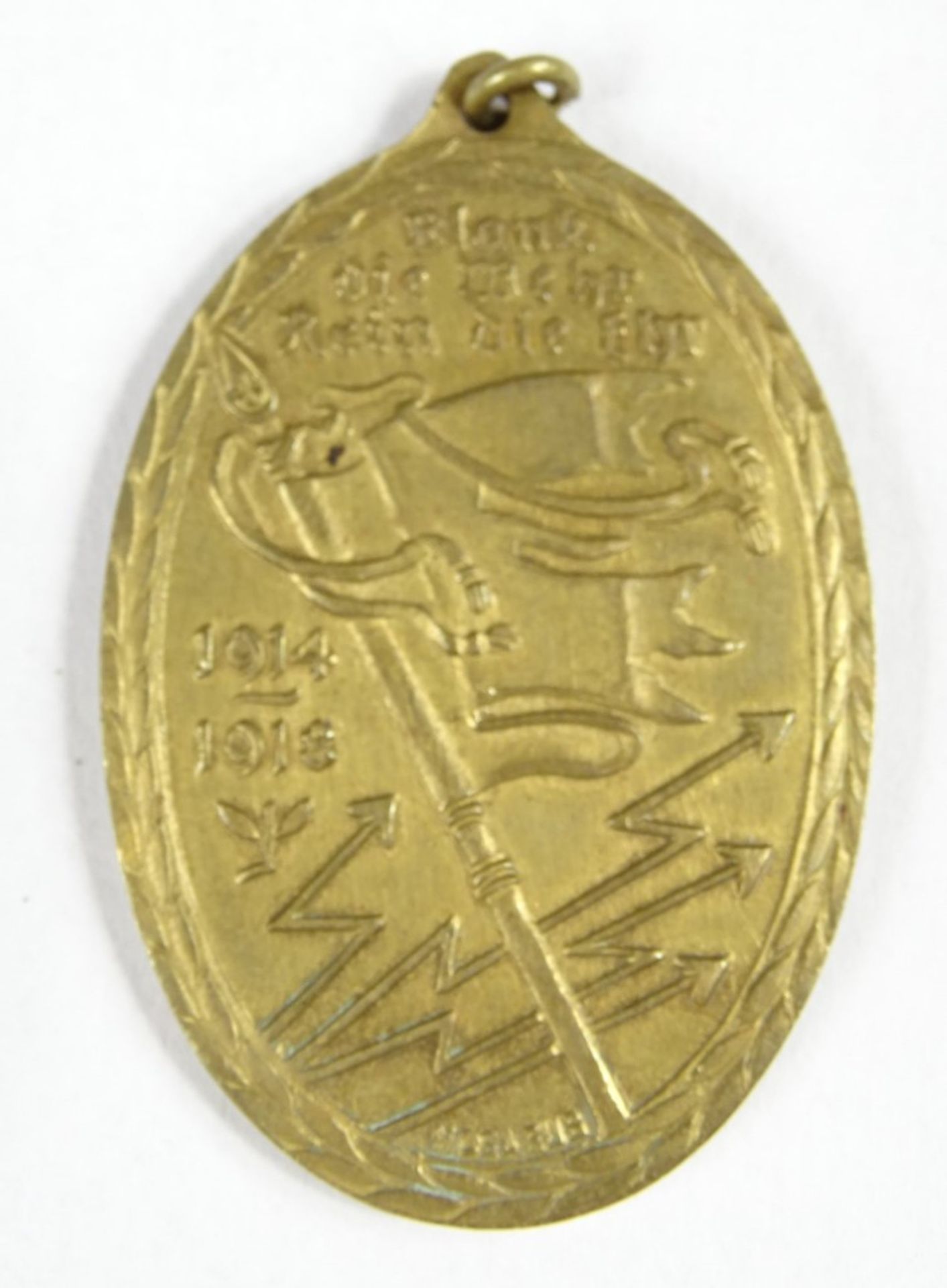 Kyffhäuser-Orden für Einsatz 1. WK, gestiftet 1921-1934, Bronze, 4,7x3,1 cm, Band fehlt - Image 2 of 5