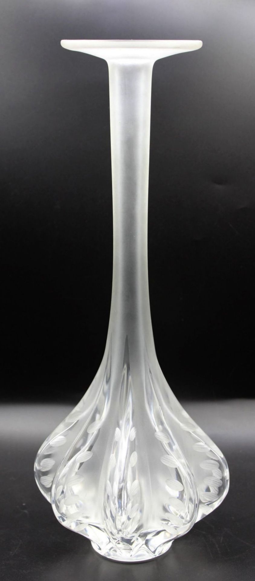 hohe Vase, Lalique France, H-35cm.