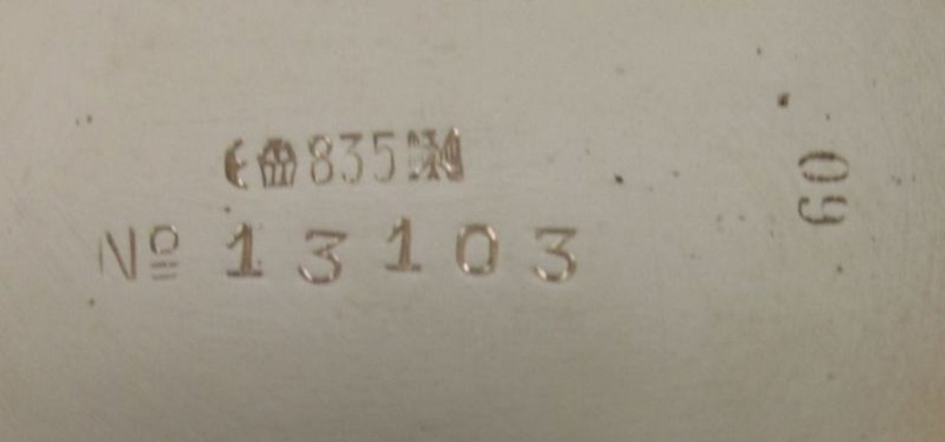 Zuckerschale, 835er Silber, ca. 102gr., H-6,5cm. - Bild 4 aus 4