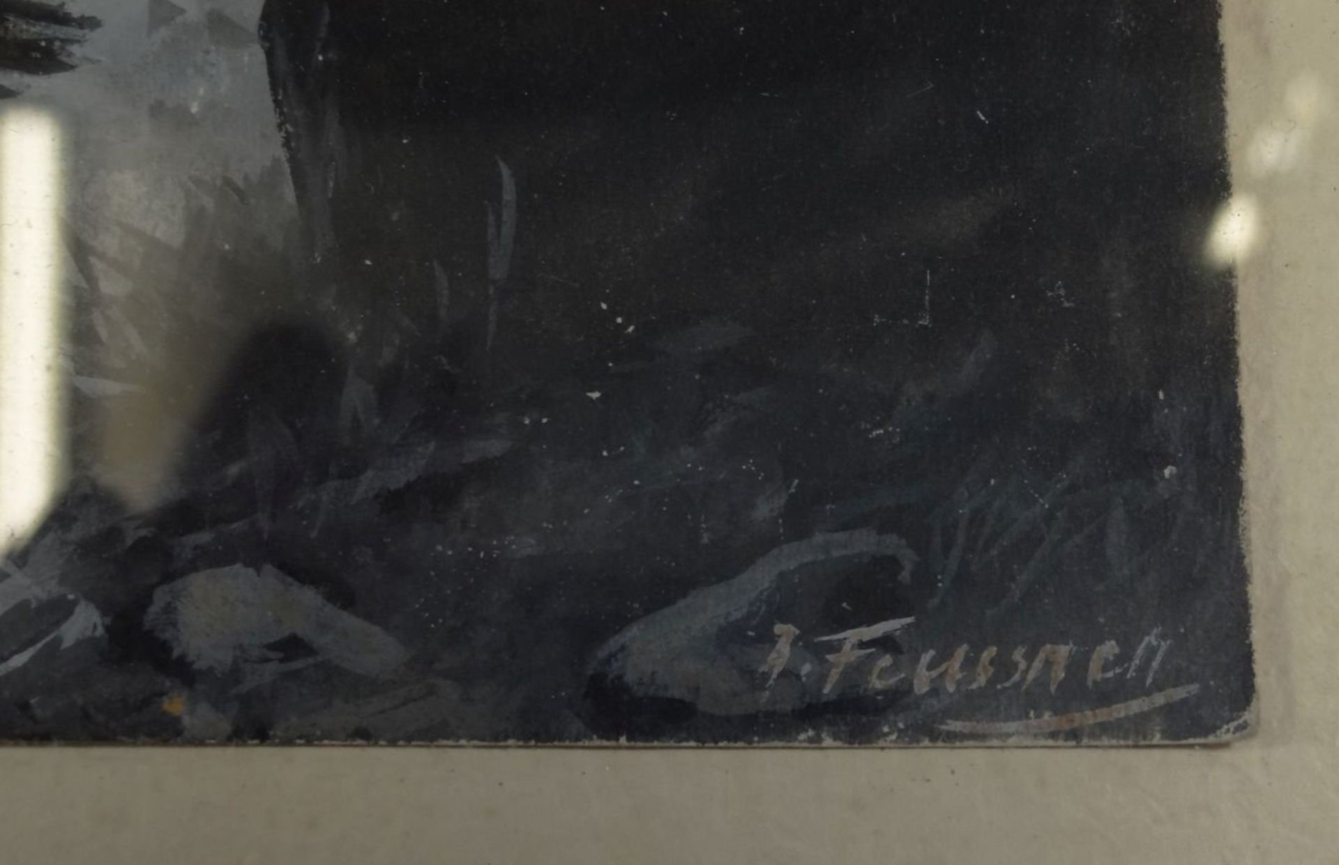 Reinhold FEUSSNER (1886-1971), 1941 "Frühlingsmorgen" betiteltes Aquarell, ger/Glas, RG 32x39 cm - Bild 4 aus 5