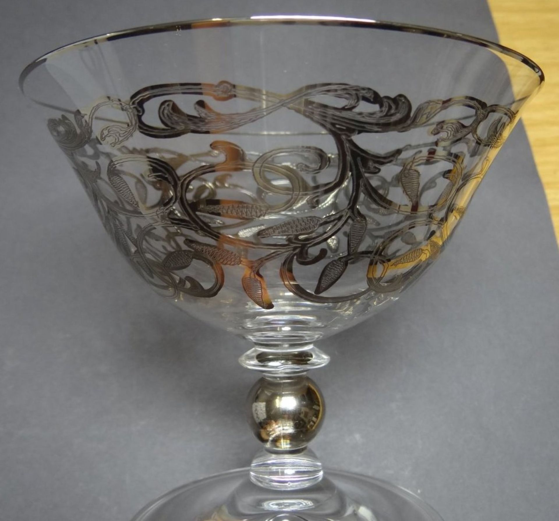 10x Gläser mit Silberoverlay, Cocktail-Sekt?, H-11 cm, D-12 cm - Bild 6 aus 8