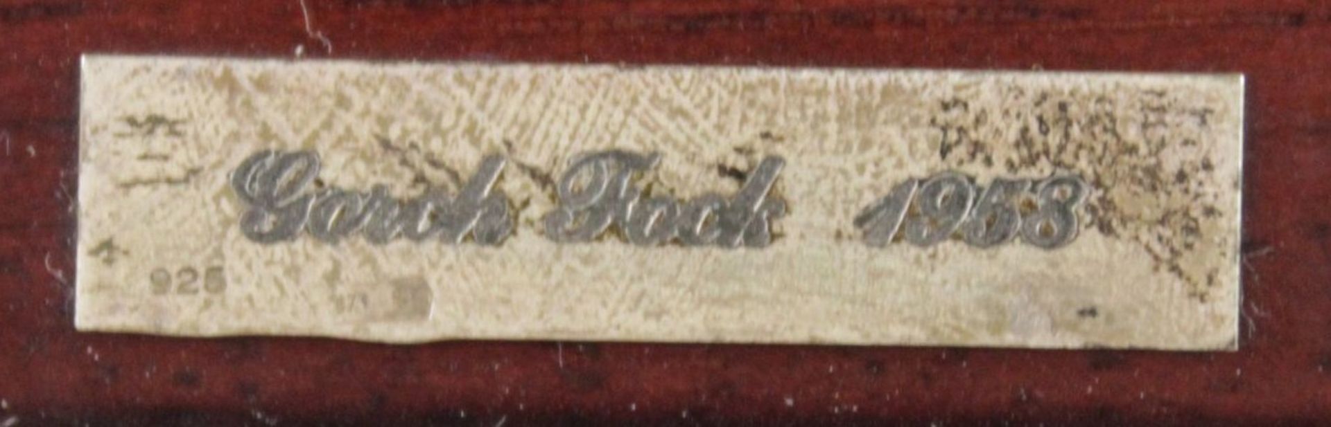 kl. Modell auf Holzstand, Gorch-Fock 1958, 925er Silber, ca.H-15cm B-16,5cm. - Bild 7 aus 7