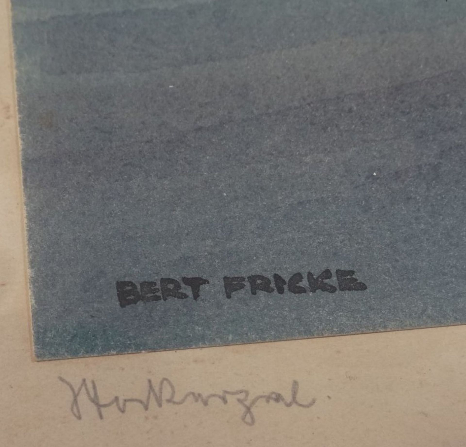 Bert FRICKE (XX) "Enten" Aquarell, ger/glas, RG 39x33 cm - Bild 4 aus 4