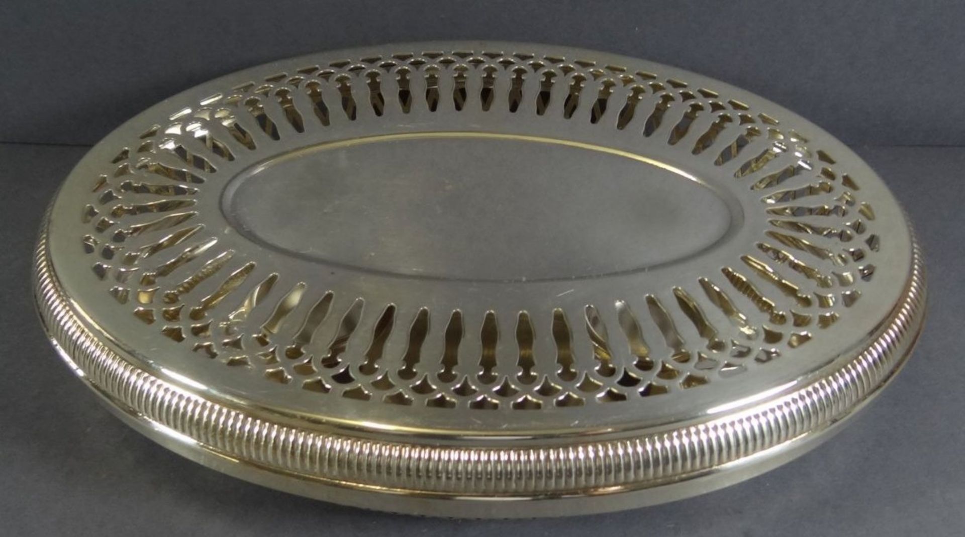 ovale Warmhaltschale mit Teelichthaltern, plated, H-6 cm, 27x17 cm - Bild 2 aus 7