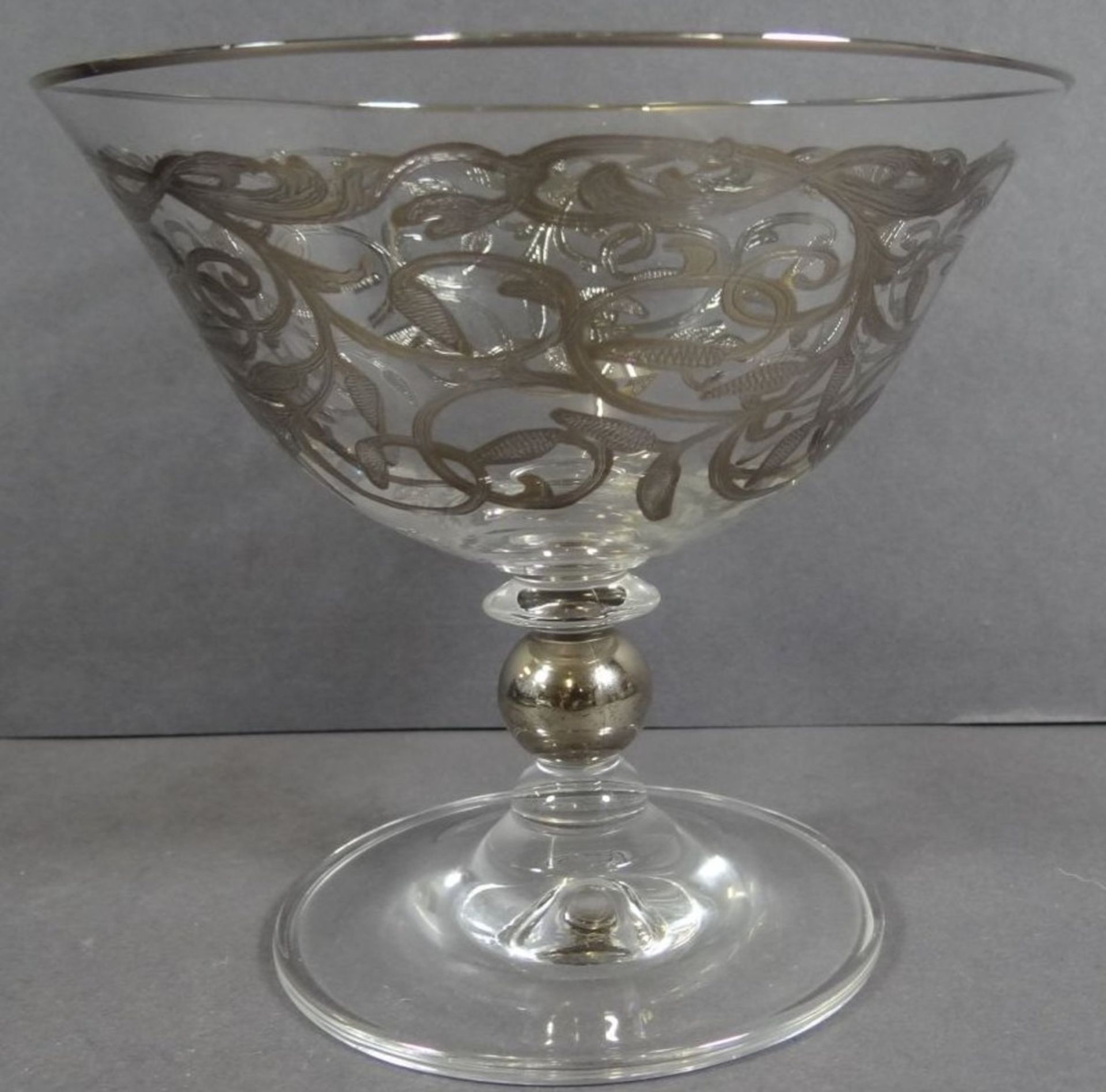 10x Gläser mit Silberoverlay, Cocktail-Sekt?, H-11 cm, D-12 cm - Bild 3 aus 8