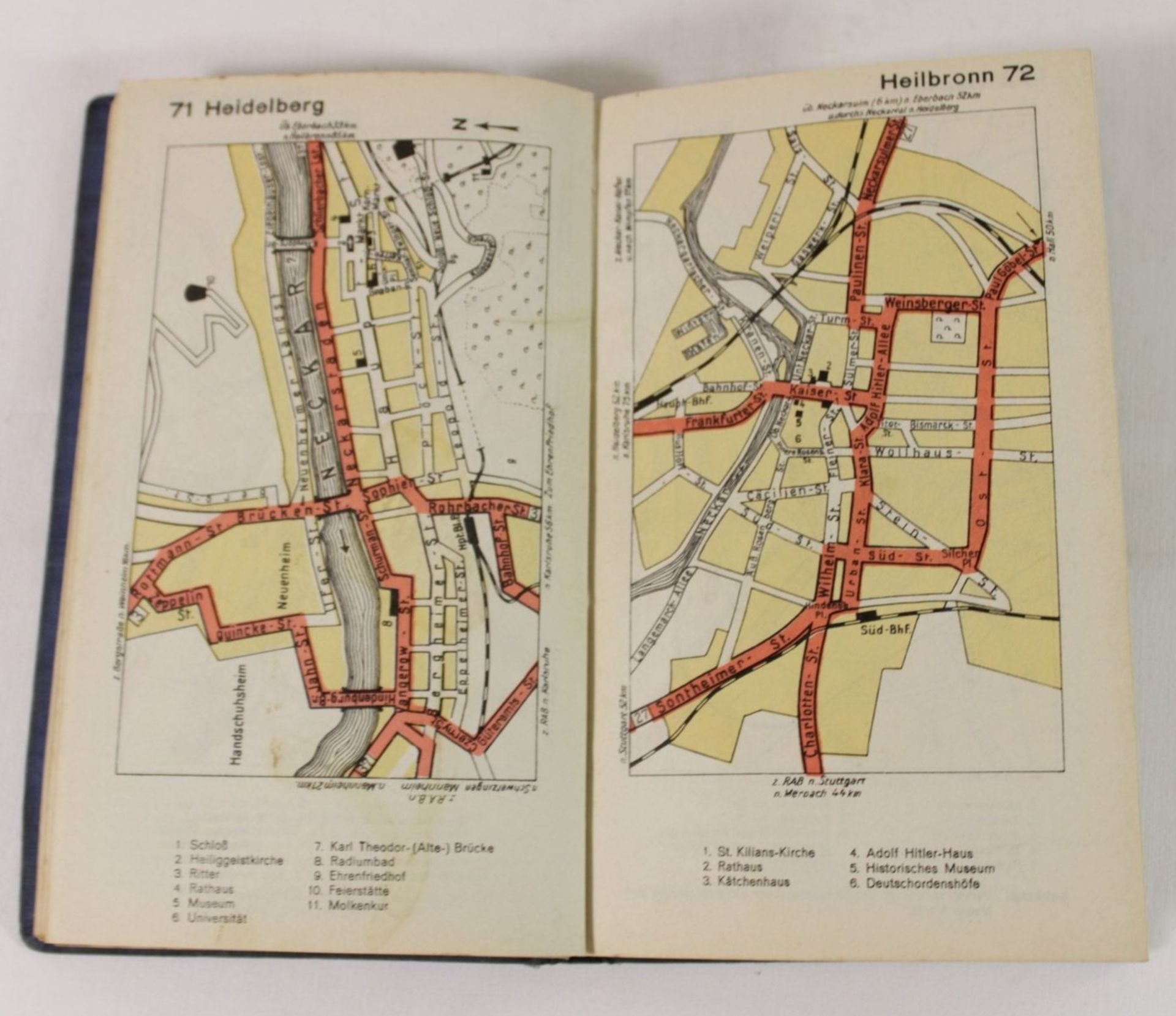 DDAC-Durchfahrtspläne für 150 deutsche Städte, 3. Reich, Alters-u. Gebrauchsspuren. - Image 4 of 5