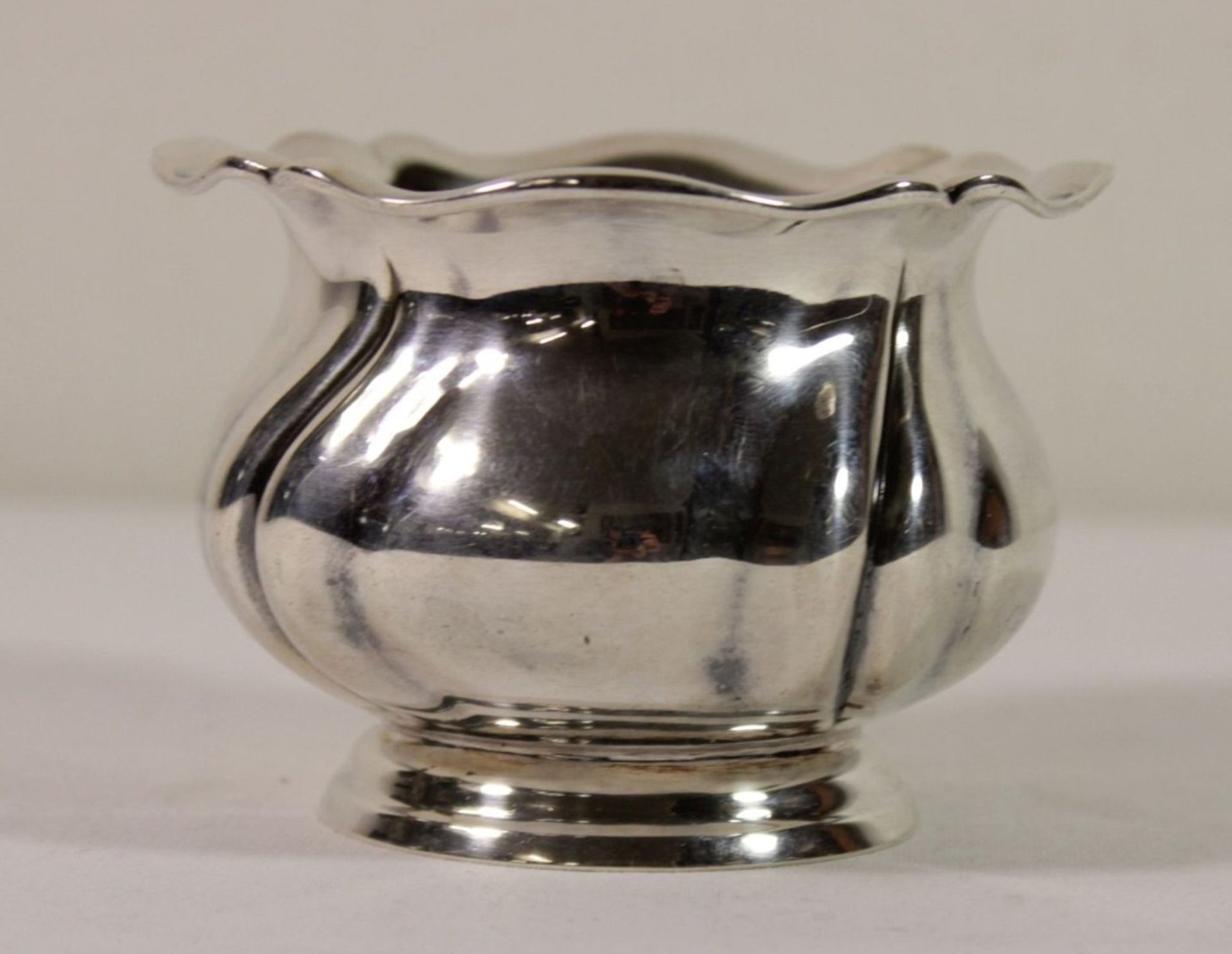 Zuckerschale, 835er Silber, ca. 102gr., H-6,5cm. - Bild 2 aus 4