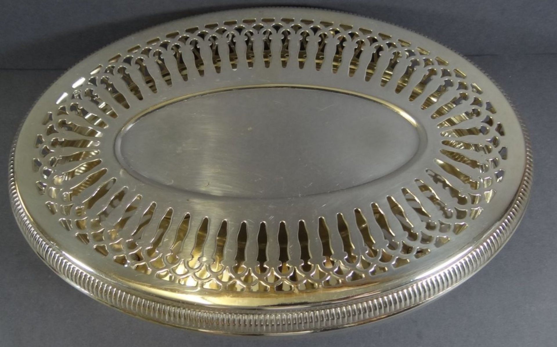 ovale Warmhaltschale mit Teelichthaltern, plated, H-6 cm, 27x17 cm - Bild 6 aus 7