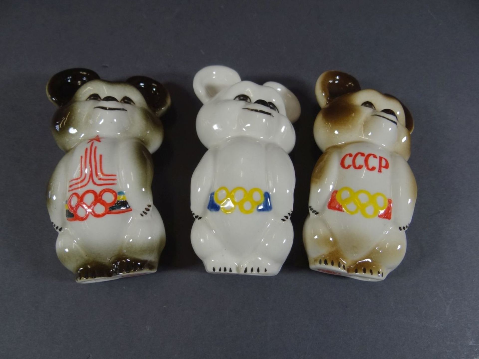 3x Olympia Maskottchen, Moskau, 1980, H-10 cm - Image 5 of 7