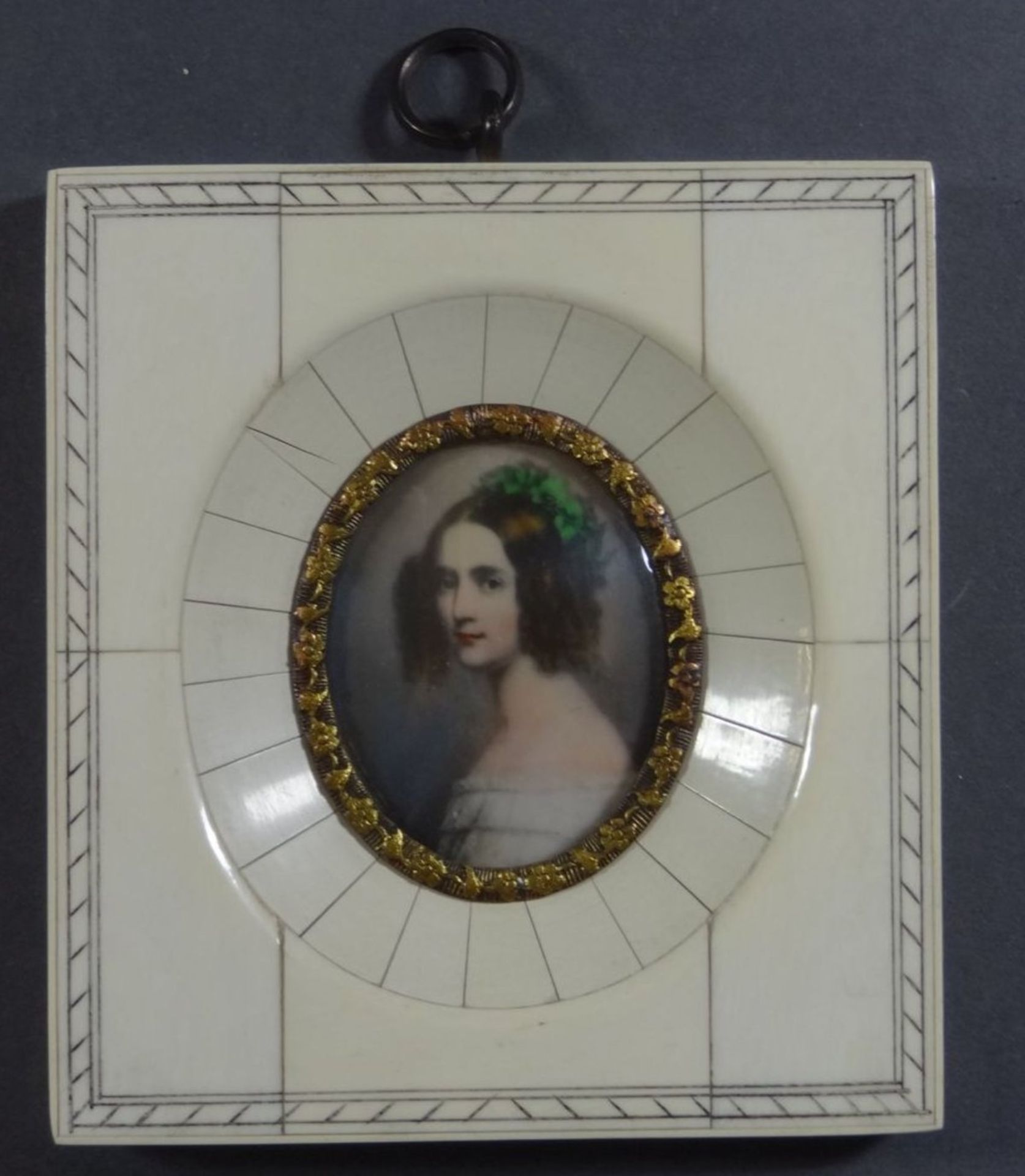 Miniatur Portrait der Alexandra von Bayern, RG 10x9,5 cm