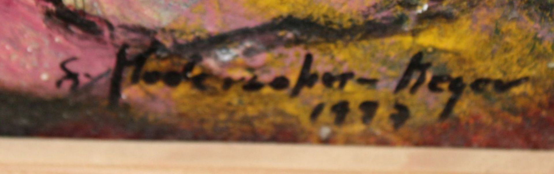Gisela MODERSOHN-MEYER (1941), Vögel, datiert 1997, Öl/Hartfaser, gerahmt, RG 70,5 x 60,5cm. - Bild 2 aus 4