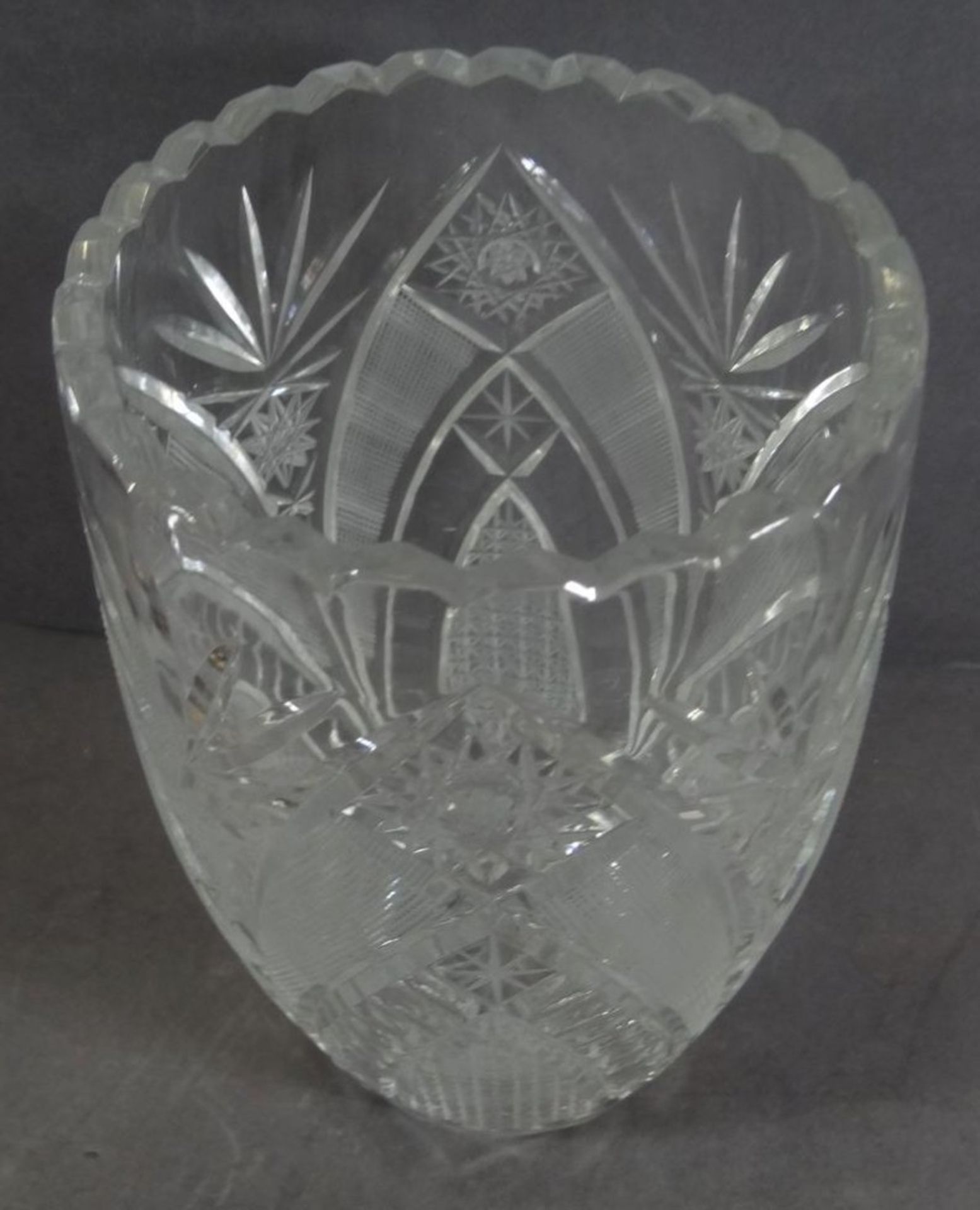 Kristallvase in orig. Schachtel, beschliffen, H-20 cm - Image 5 of 7