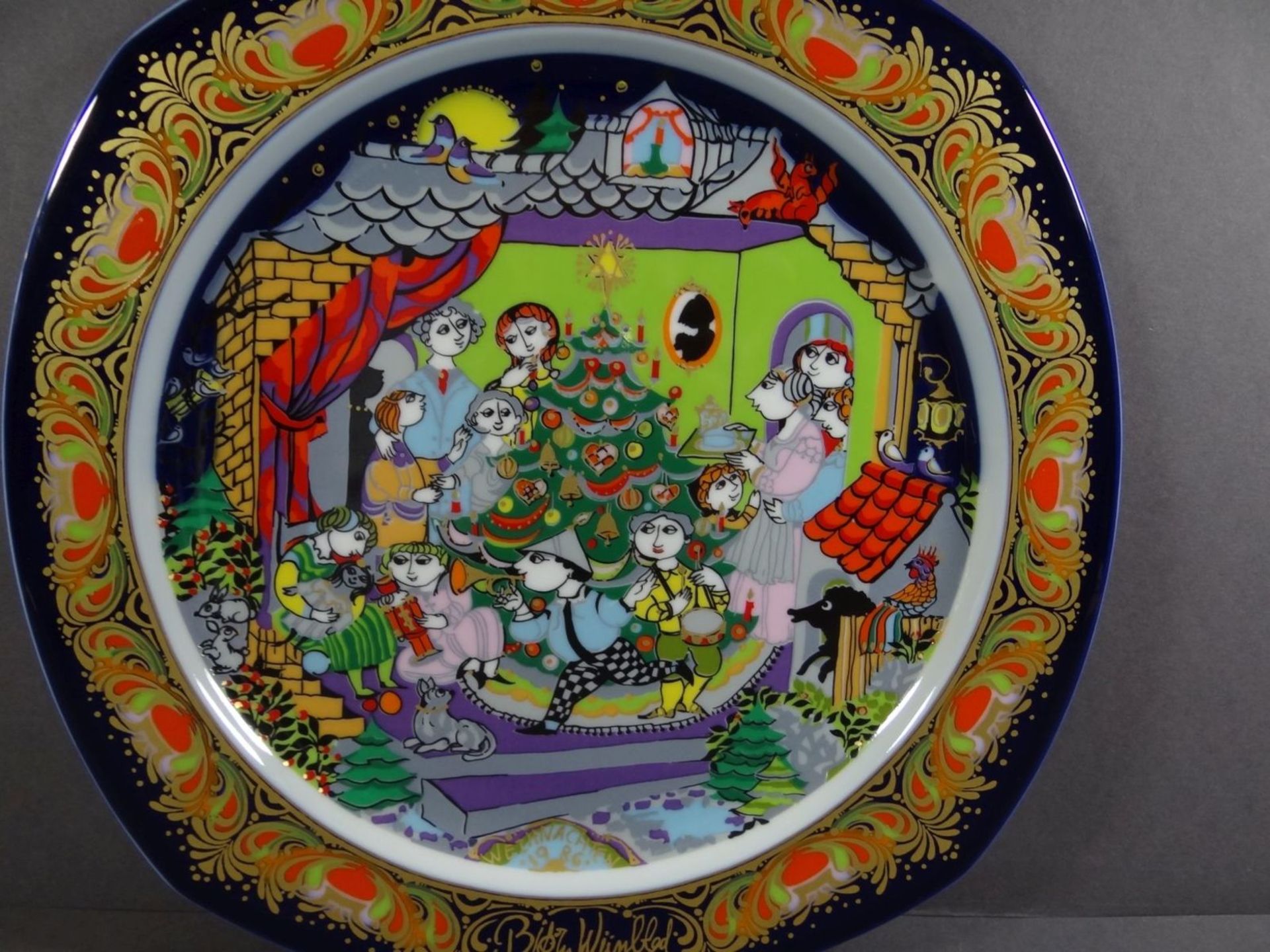 12x Rosenthal Weihnachtsteller, 1983-1994, Entw. B.Winblad, D-29 cm - Bild 9 aus 10