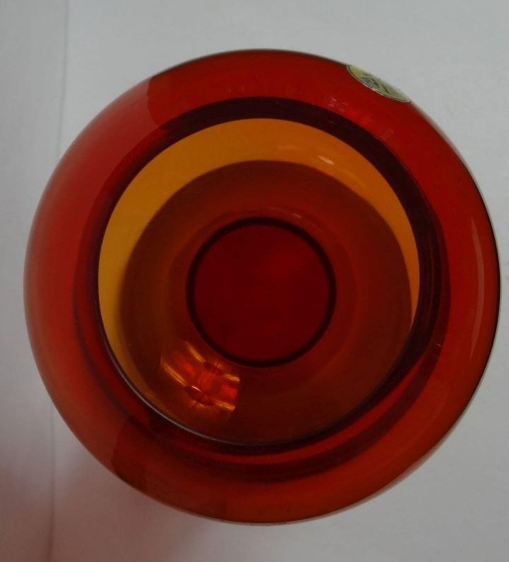 Kunstglas, rot "WMF" Etikett, H-20 cm - Bild 7 aus 9