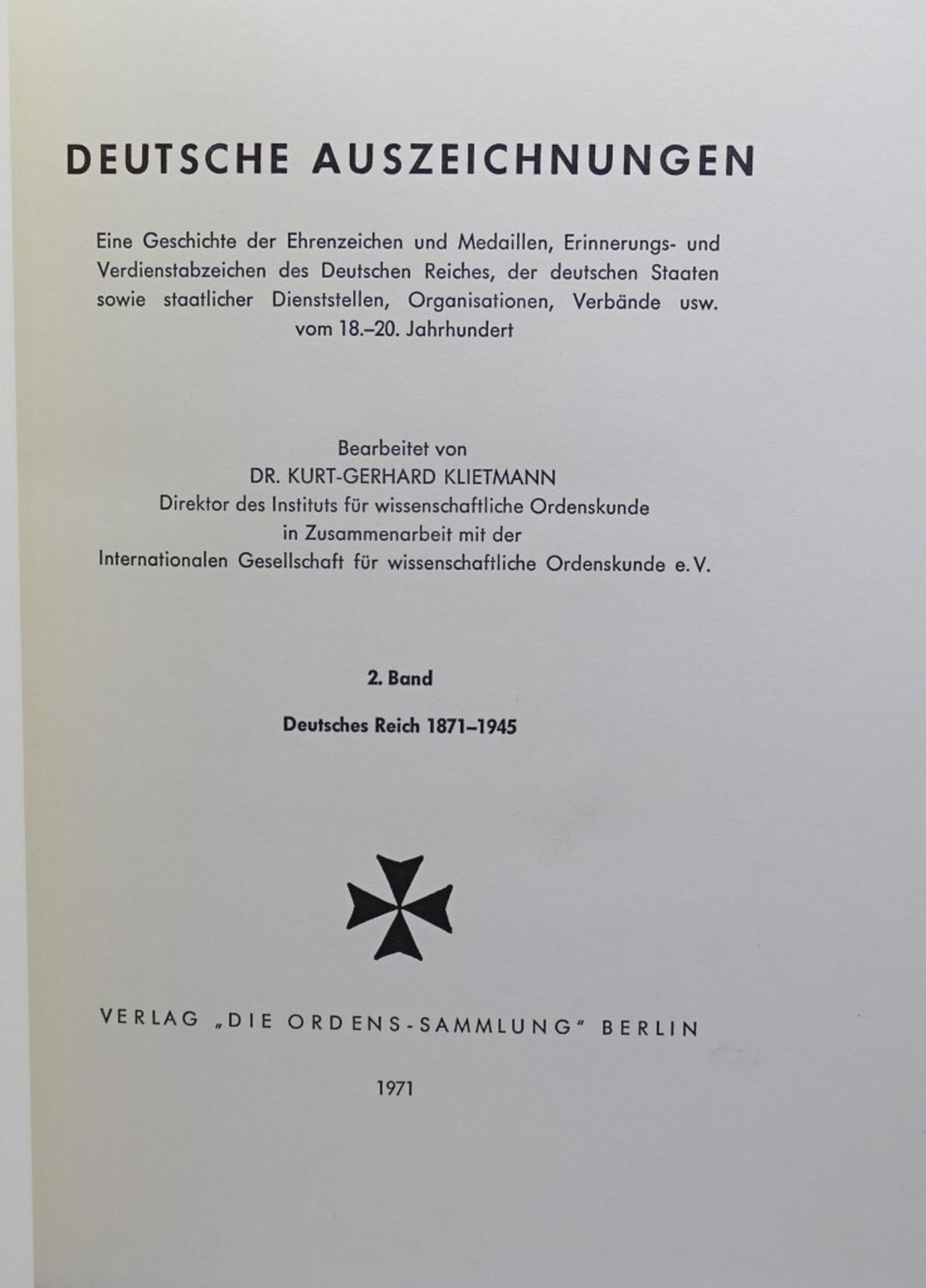 2 Bücher zur Ordenskunde 2.WK von Heinrich Klietmann - Bild 7 aus 10