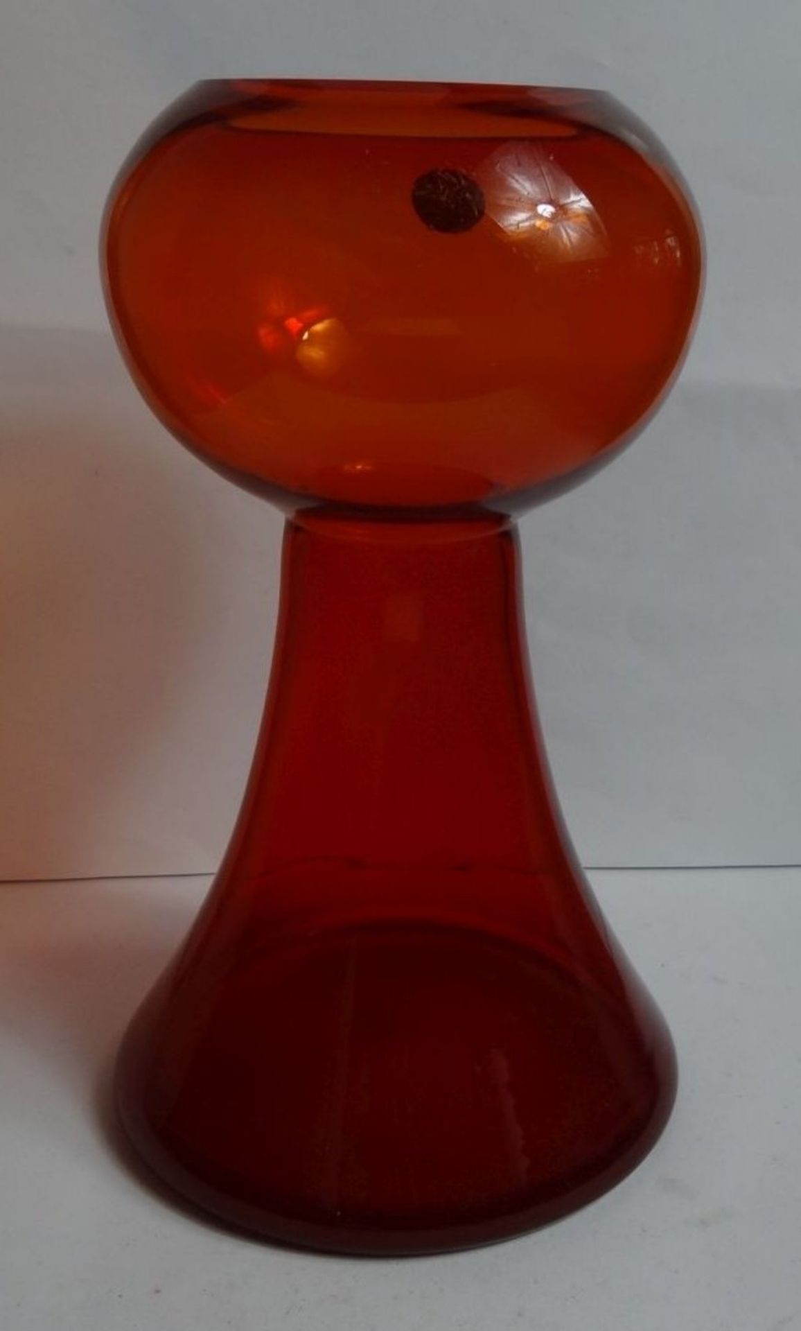 Kunstglas, rot "WMF" Etikett, H-20 cm