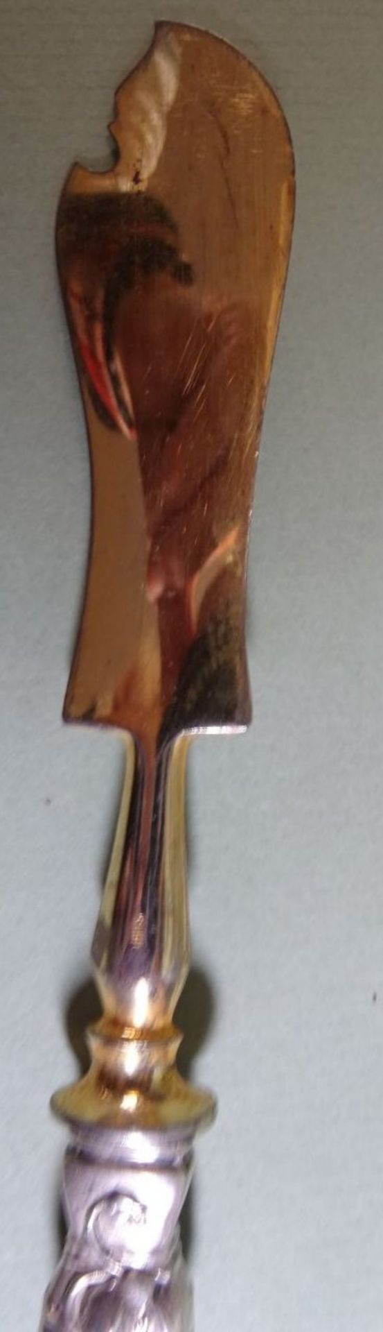 Buttermesser, S-800-, Klinge vergoldet, L-21 cm, 57 gr. - Bild 5 aus 5