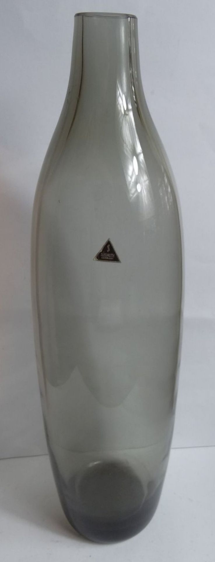 Rauchglasvase "Süssmuth-Germany" Etikett, H-35 cm - Bild 2 aus 6