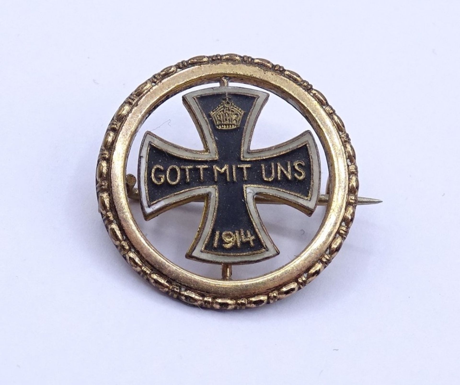 Abzeichen mit EK "Gott mit Uns", D- 22mm