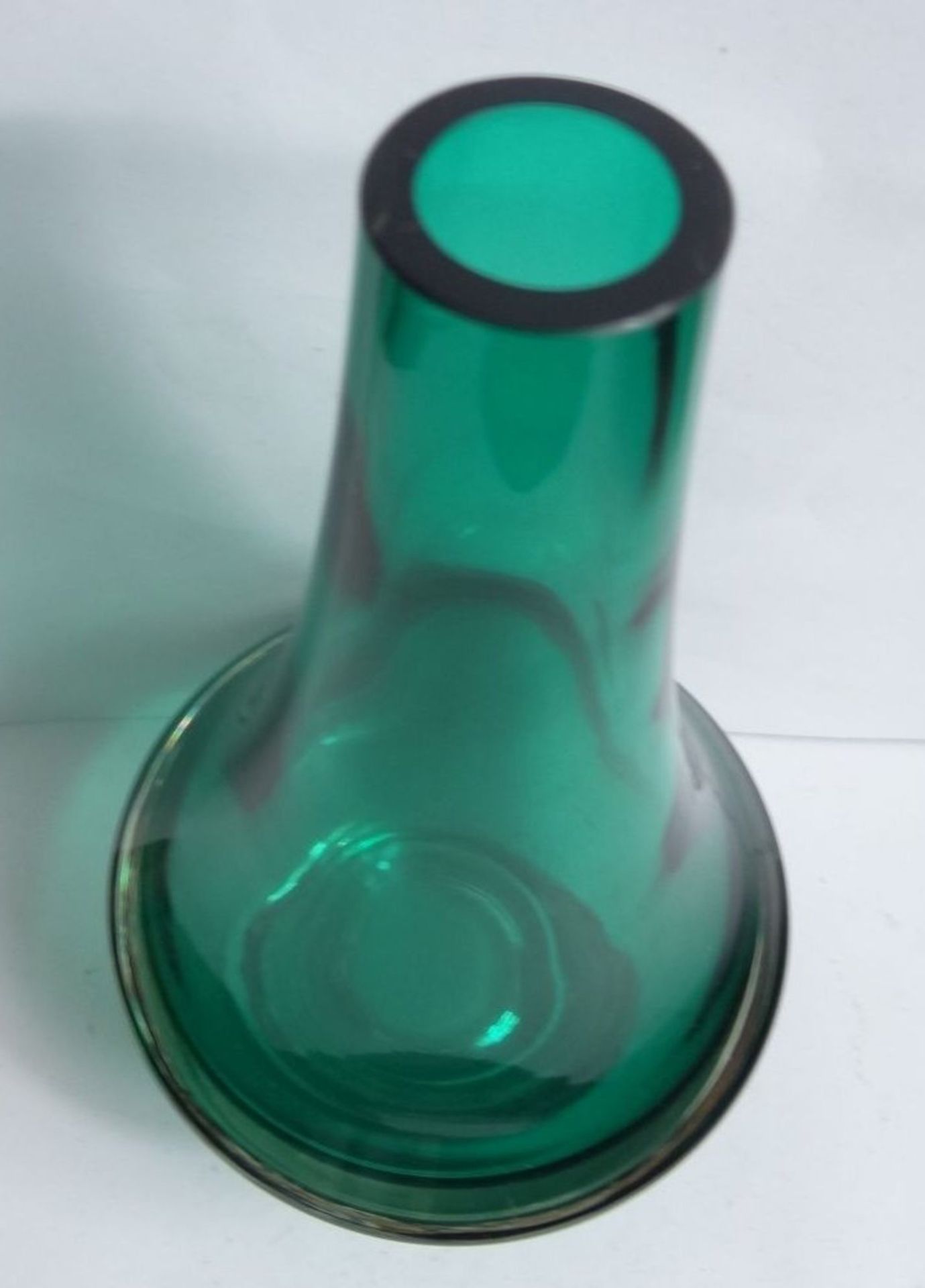RIIHIMÄEN LASI ALADIN GLAS VASE FINNLAND, grün, H-20 cm - Bild 4 aus 8