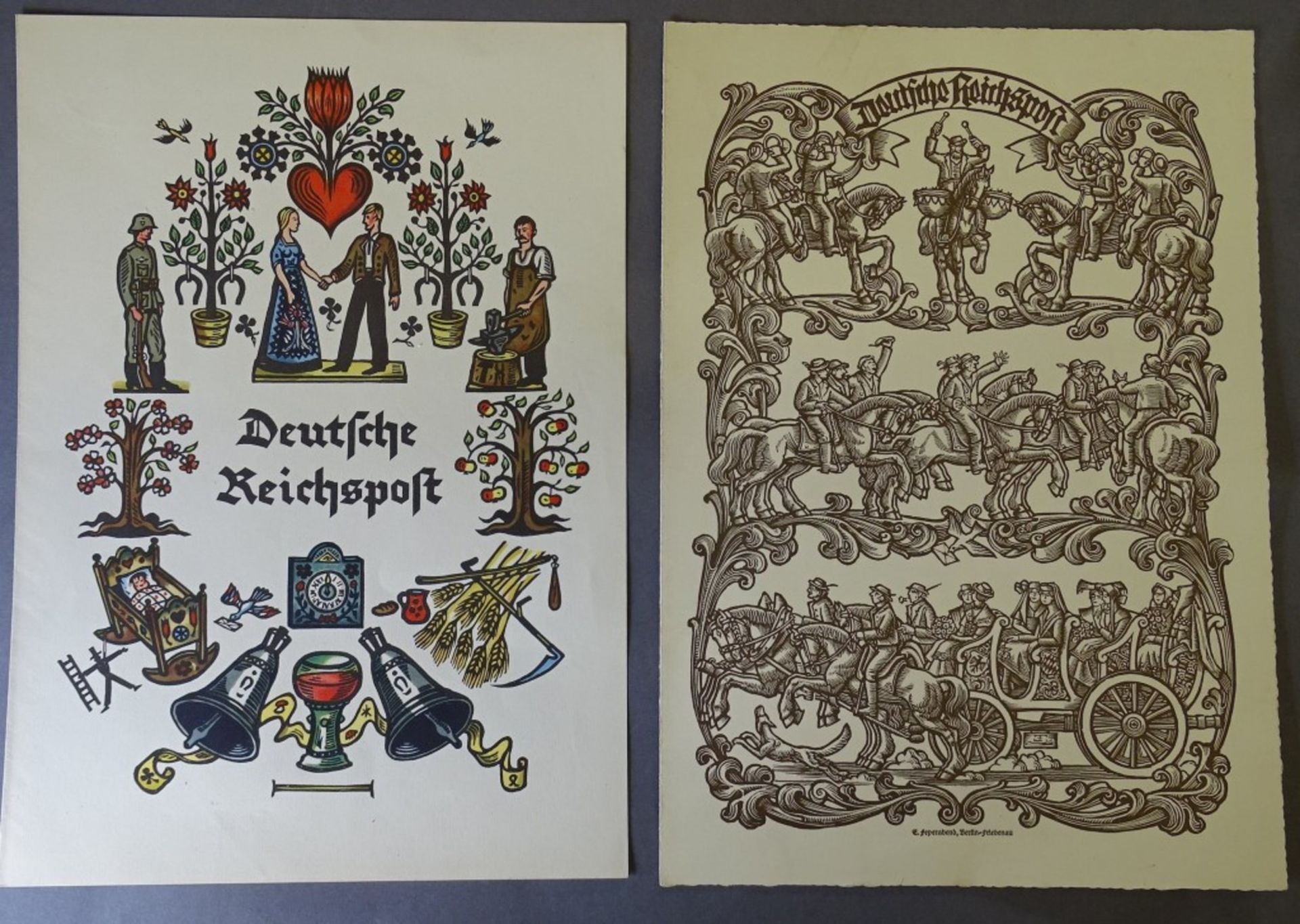 2 Telegramme "Deutsche Reichspost", 1932 + 1941