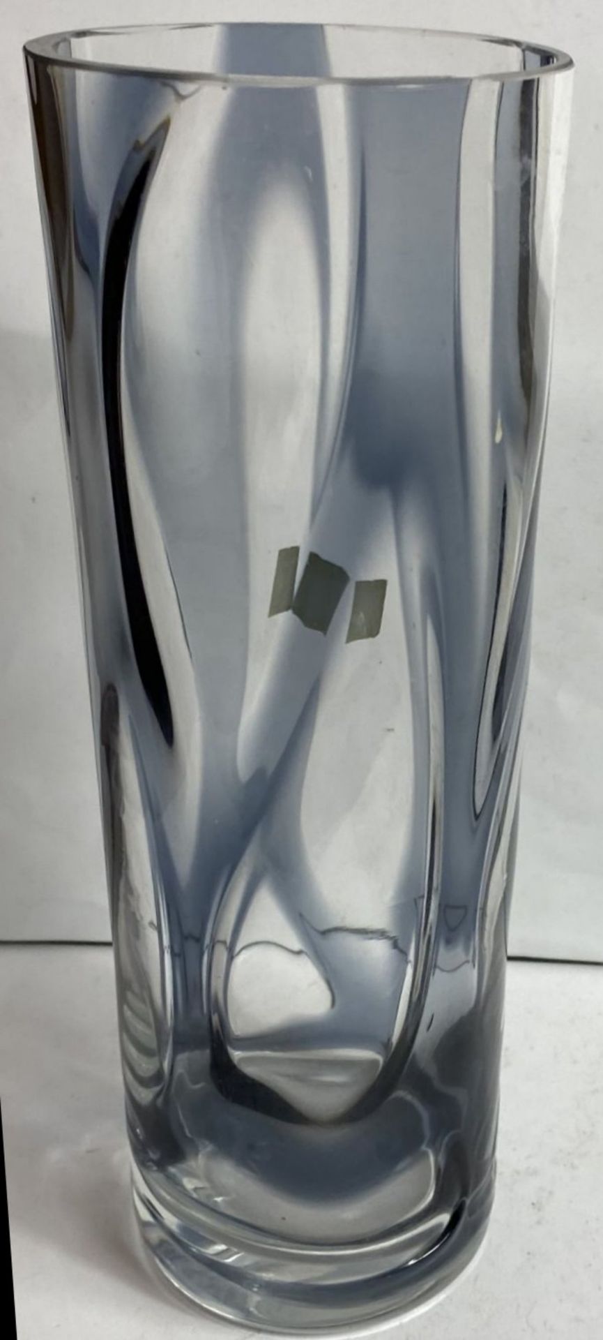 Kunstglasvase "Gistl Glas" blau/klar, H-21 cm, D-8 cm - Bild 5 aus 7