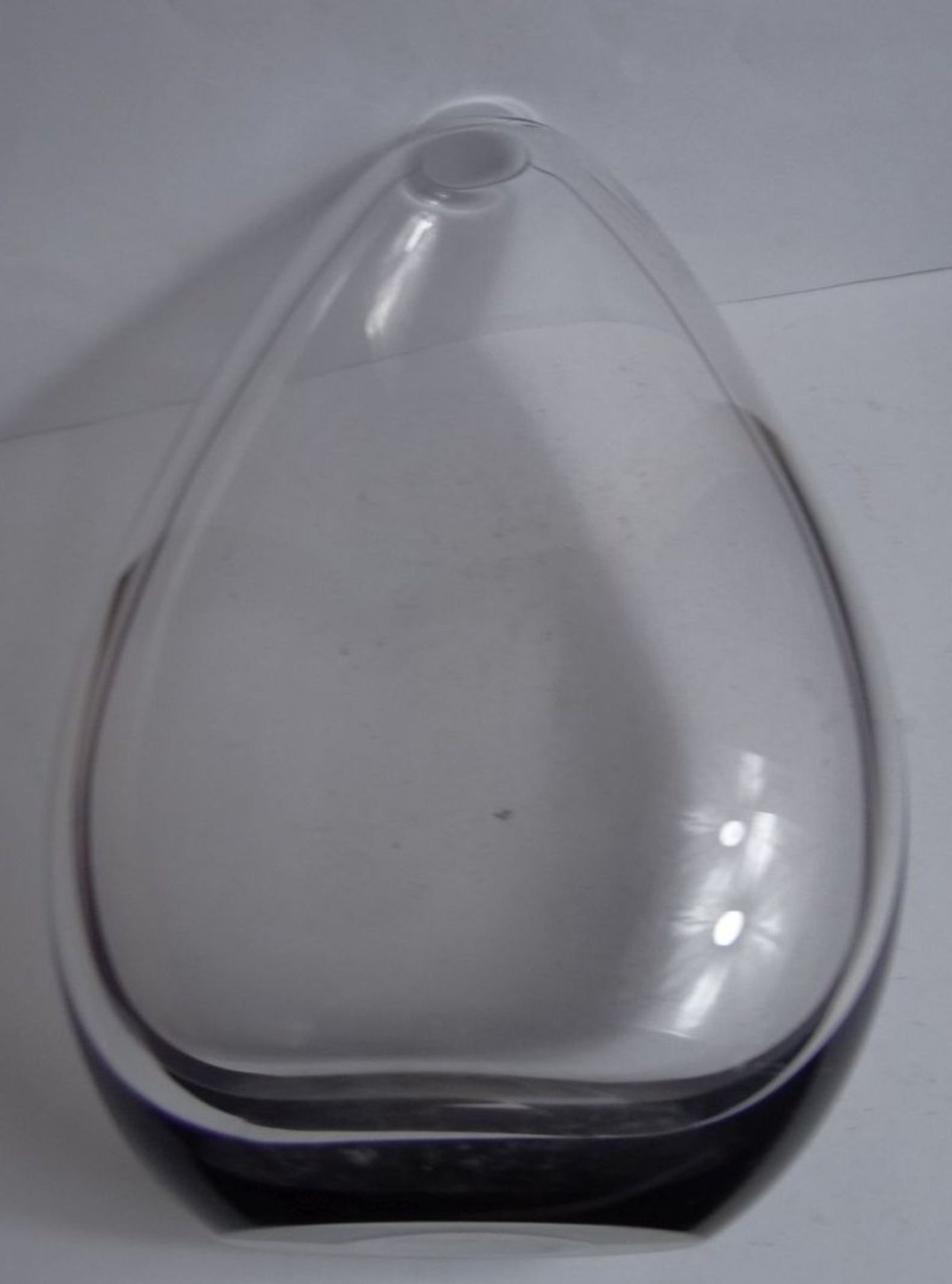 ovoide Vase, Ritzsignatur Kosta, H-21 cm, B-14 cm - Bild 9 aus 10