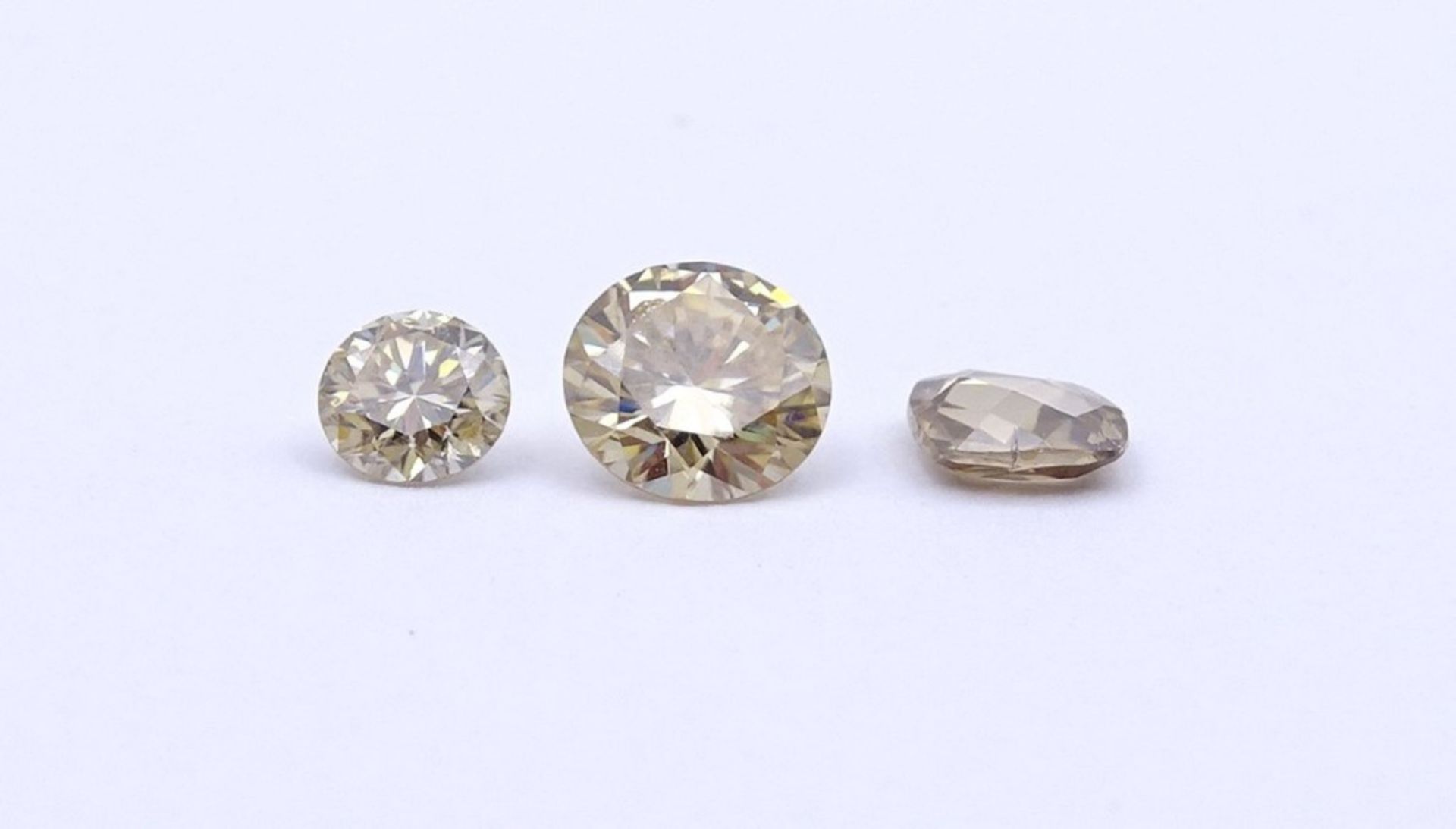 3 facc. Moissanite, 1,95ct.