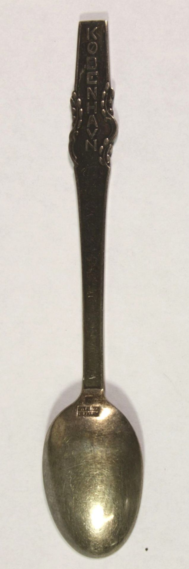 6x Teelöffel, GJ-Georg Jensen, Sterling, Kobenhaven, zus. ca. 80gr., je ca. L-11,5cm, in Kasten - Image 3 of 5