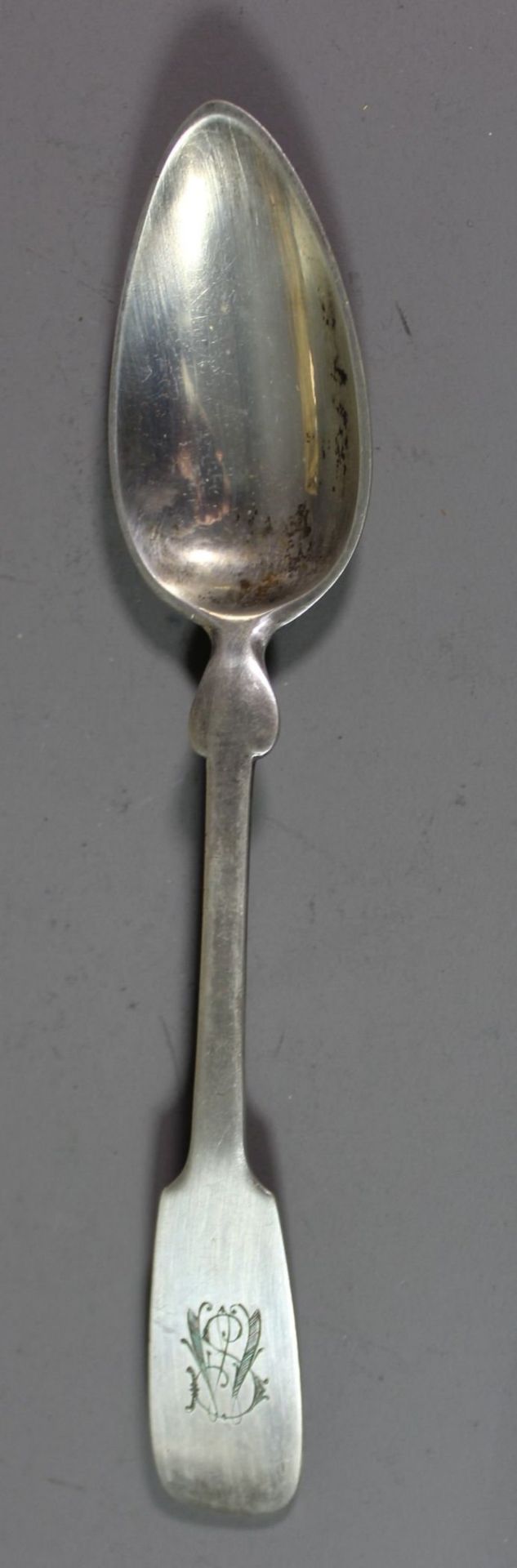 4x Kaffeelöffel, 800er Silber, Albert Schroeter, ca. L-16cm,, zus. 100,8gr., Ziermonogramm, - Bild 2 aus 4
