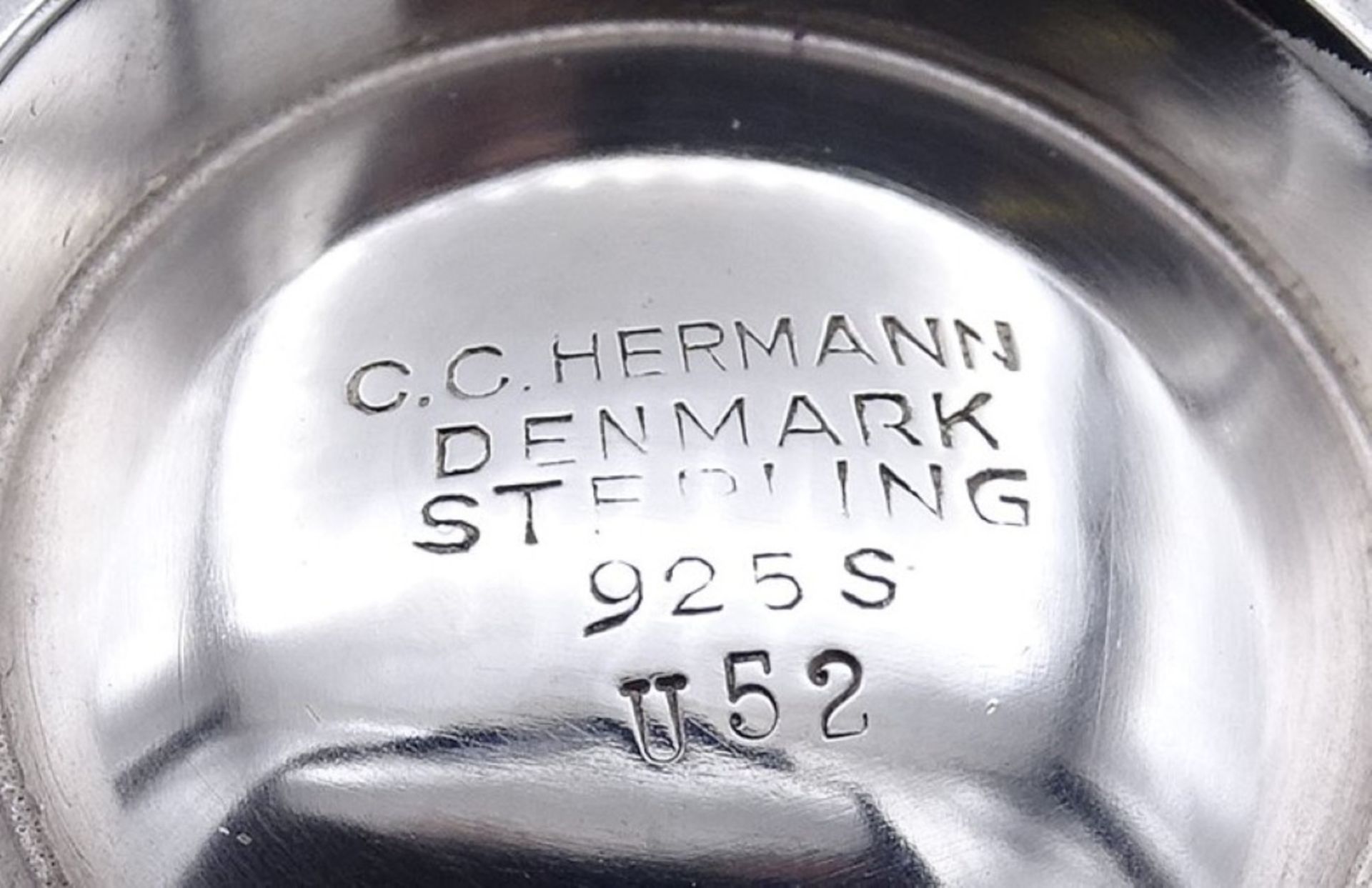Milch + Zucker,Silber, C.C. Hermann Denmark,Sterling Silber 0.925, H- 4 - 5,5cm, zus.142g. - Image 6 of 6