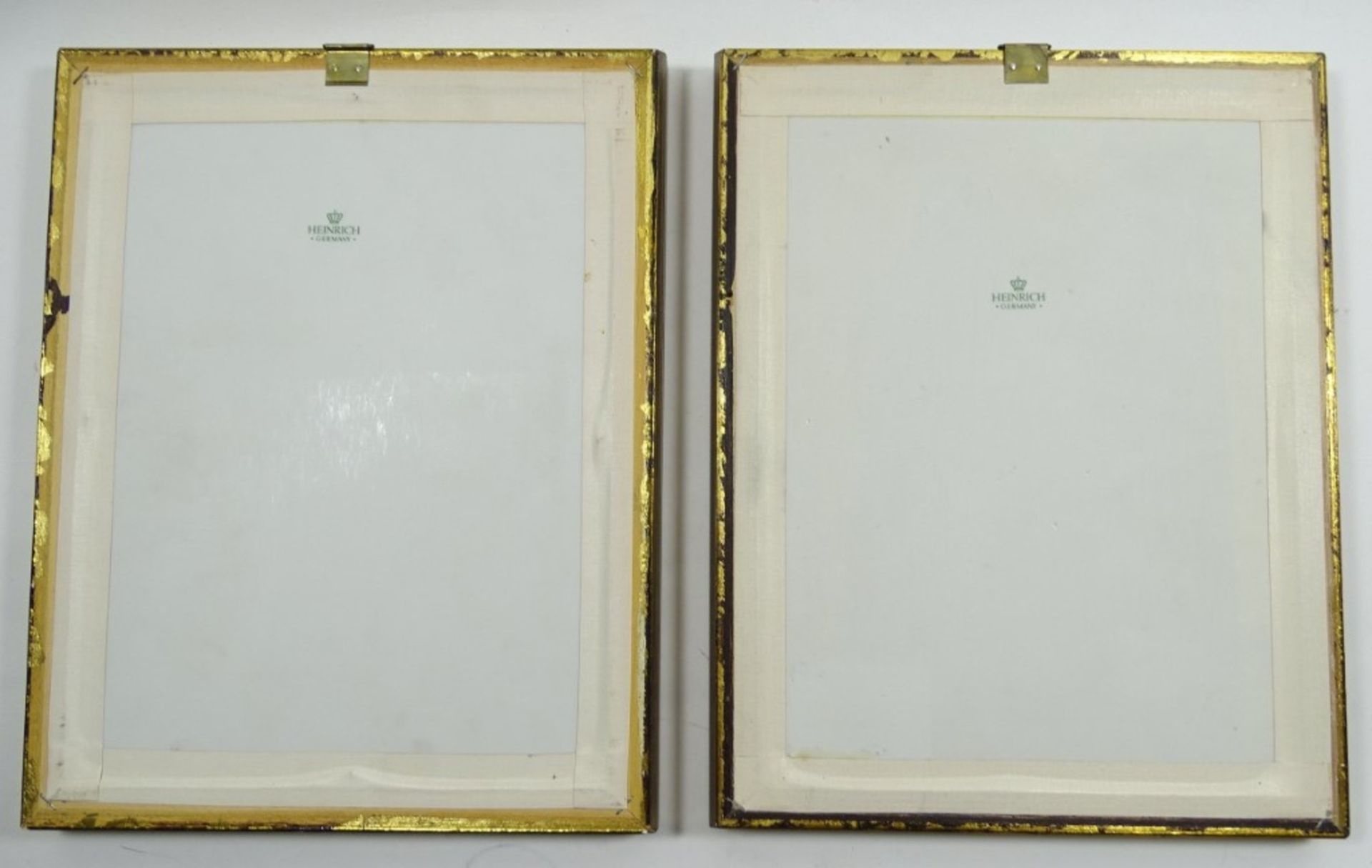 2 Porzellan-Bilder, gerahmt, mit Vogeldarstellungen, Heinrich, je 29 x 22,5 cm, Rahmen mit kleinen - Bild 4 aus 6