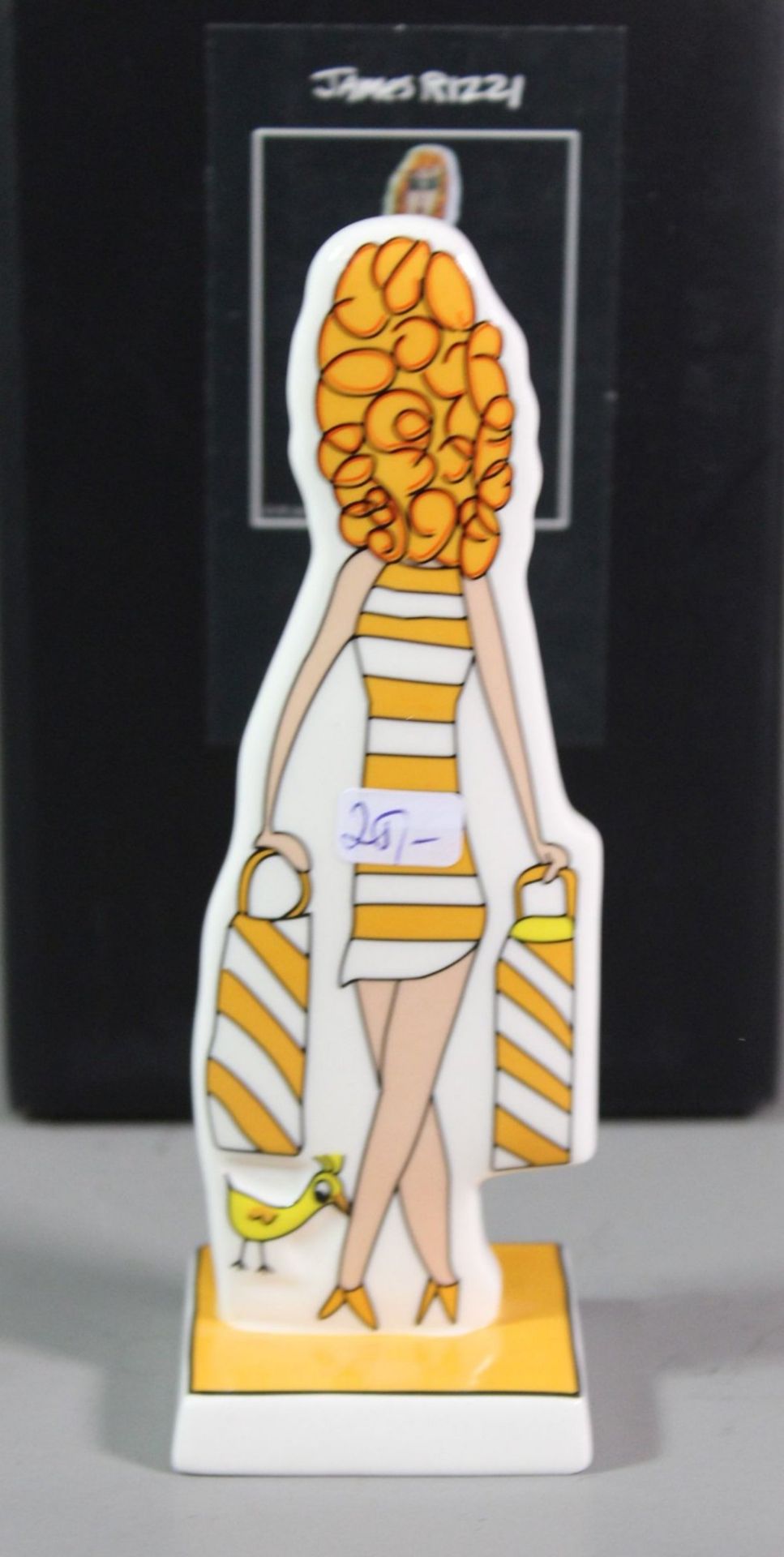 Goebel-Figur "Shopping Girl", Artis Orbis, Entw. James Rizzi, orig. Karton, ca. H-13,5cm. - Image 2 of 3