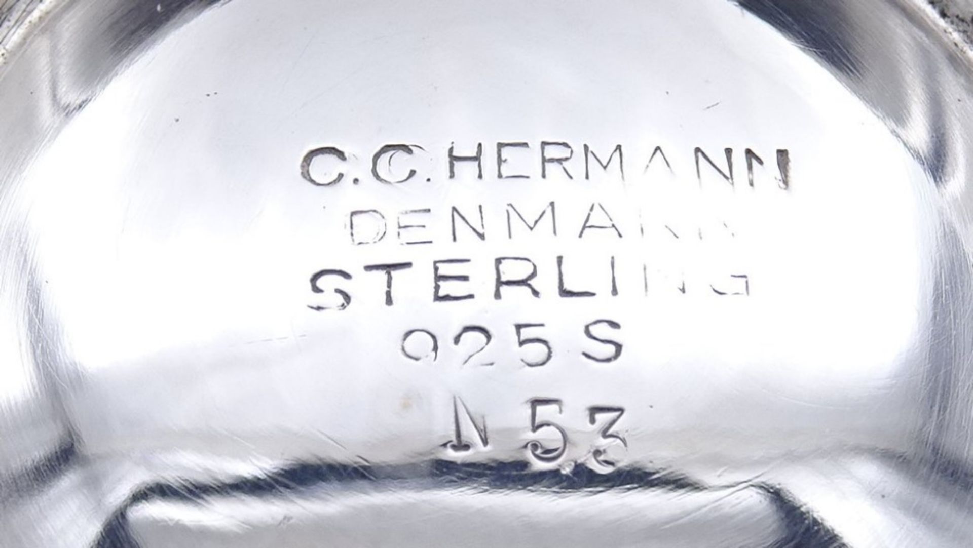 Milch + Zucker,Silber, C.C. Hermann Denmark,Sterling Silber 0.925, H- 4 - 5,5cm, zus.142g. - Image 5 of 6