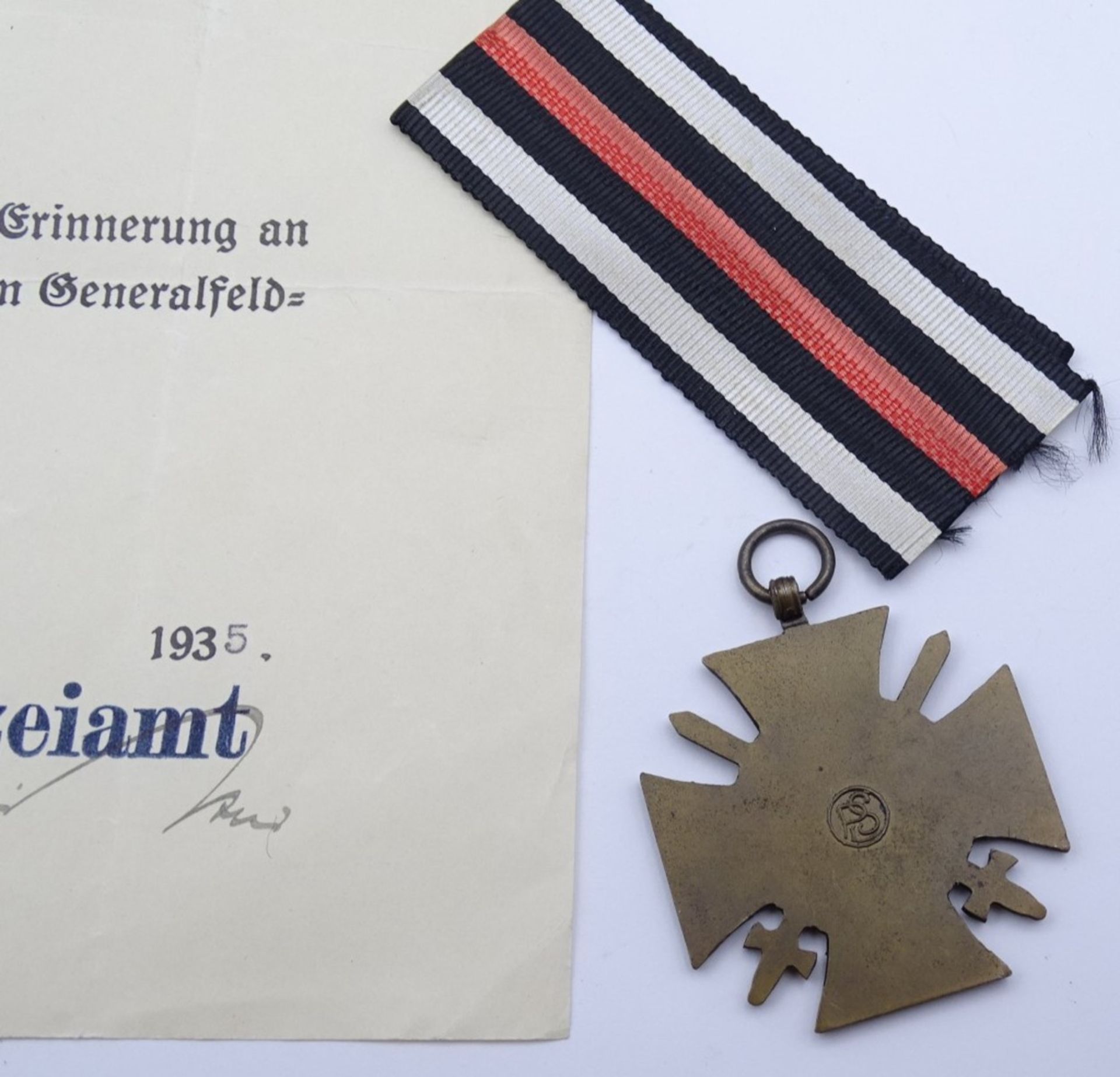 Ehrenkreuz für Frontkämpfer + Verleihungsurkunde - Bild 3 aus 3