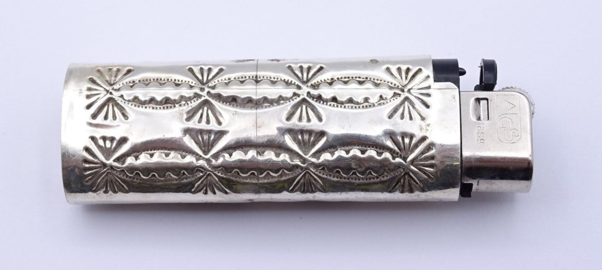 Feuerzeug Hülle mit türkisen Steinen,Silber, 12,3 g. L- 7,0cm - Bild 3 aus 3