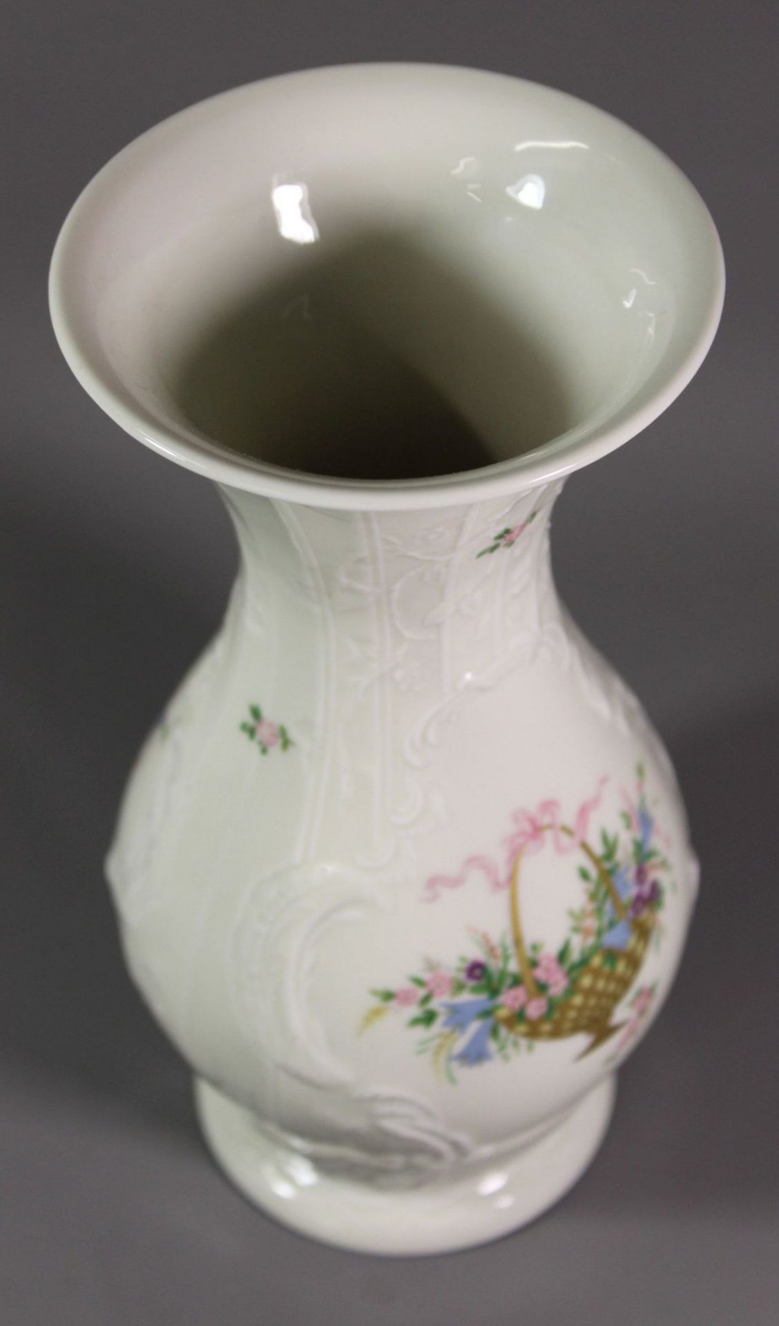 Vase, Rosenthal, Blumenkorb, H-23cm. - Bild 3 aus 4
