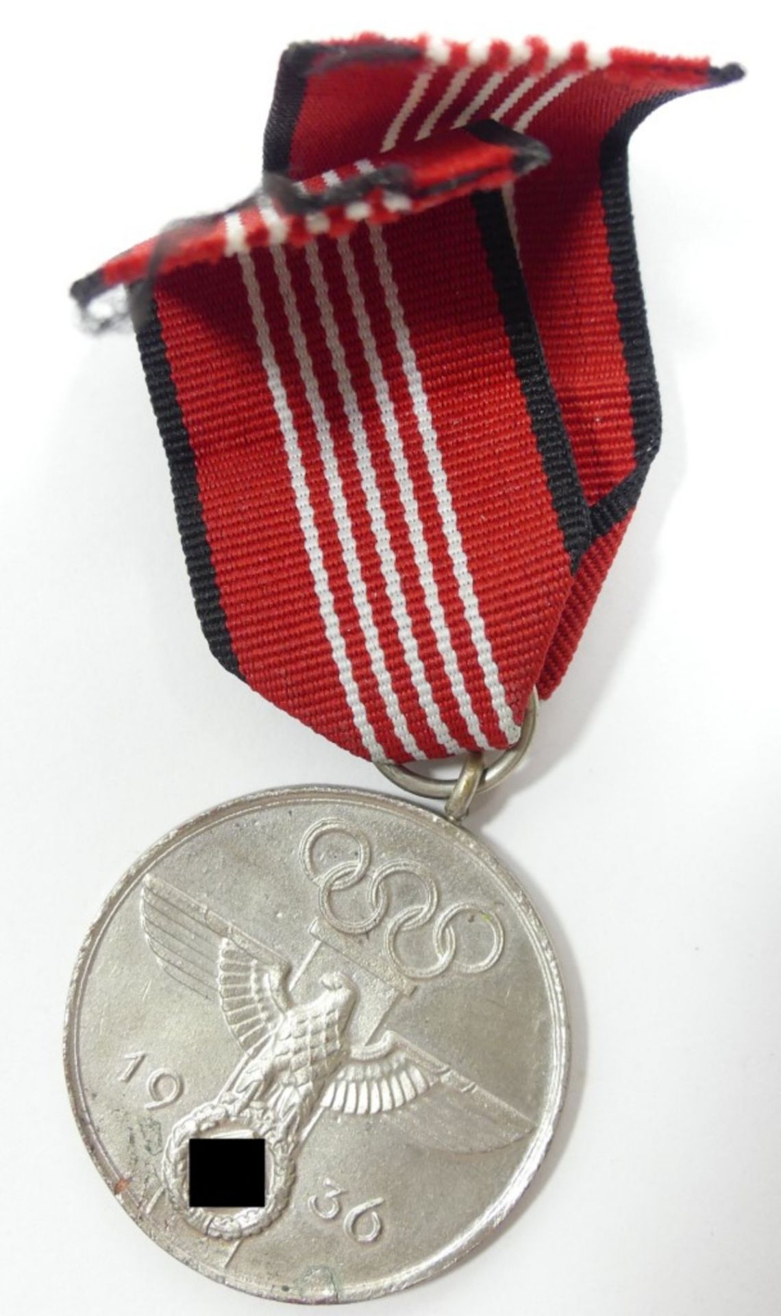 Medaille "Für verdienstvolle Mitarbeit bei den Olympischen Spielen 1936", versilbert - Bild 3 aus 4