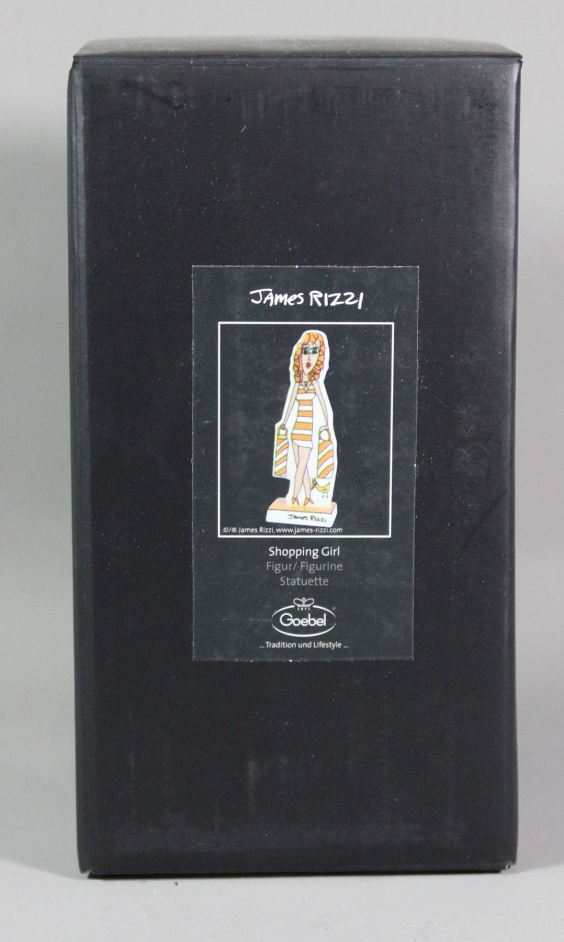 Goebel-Figur "Shopping Girl", Artis Orbis, Entw. James Rizzi, orig. Karton, ca. H-13,5cm. - Bild 3 aus 3