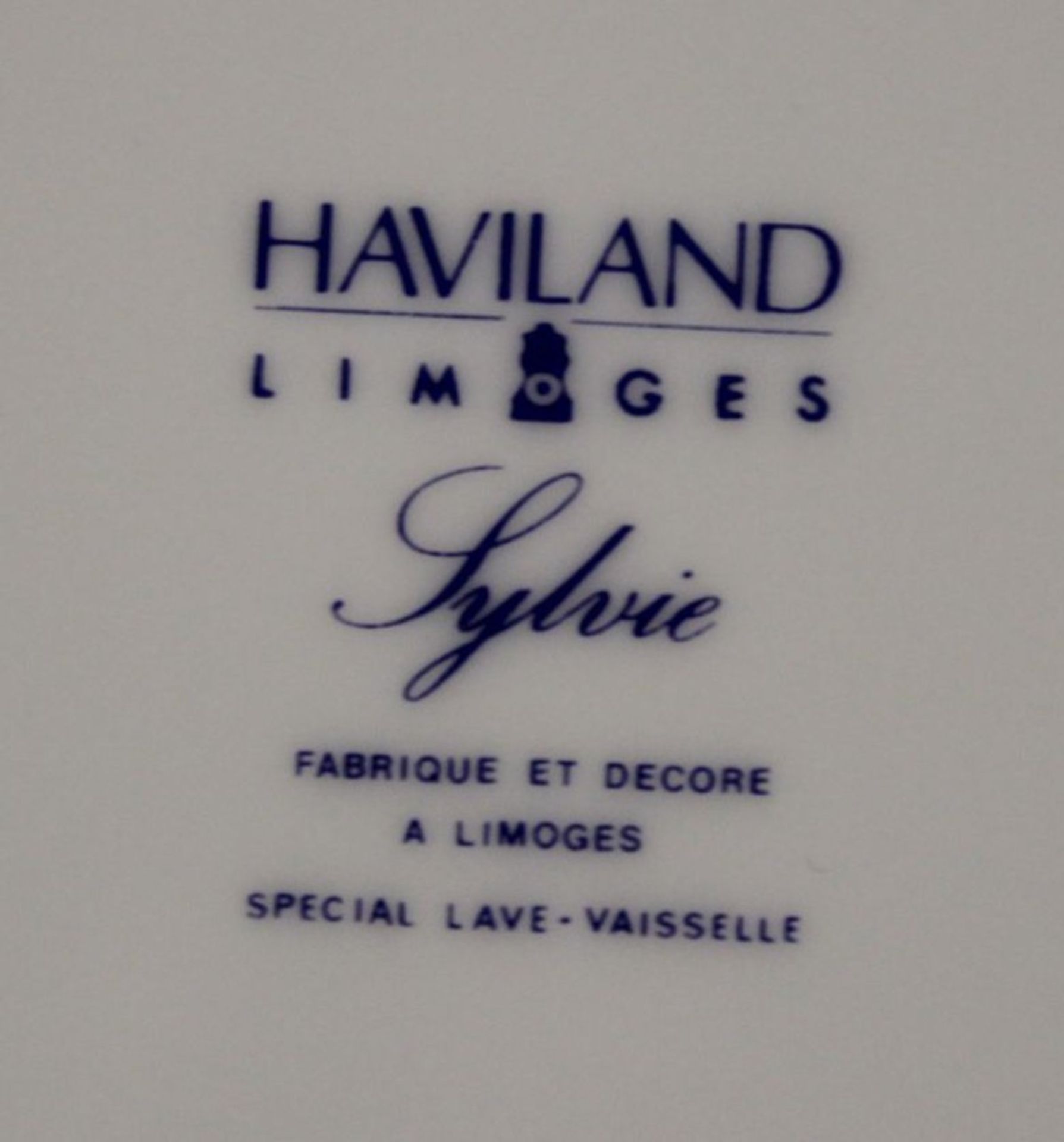 Gedeck, Haviland/Limoges, Rosenbemalung, Tasse H-5,5cm., - Bild 2 aus 2