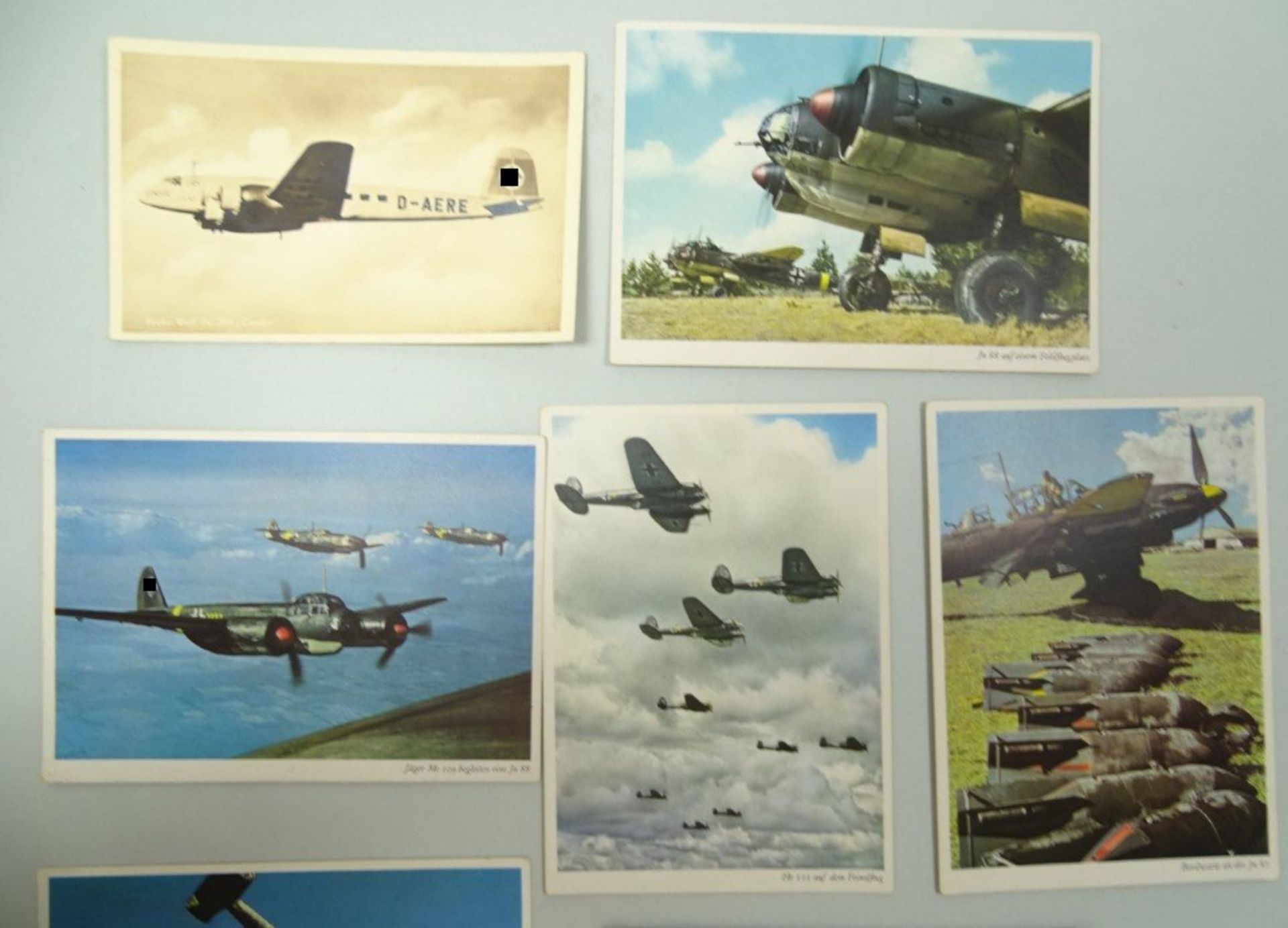 Konvolut Fotopostkarten Flugzeuge 3. Reich, ungelaufen - Bild 2 aus 4