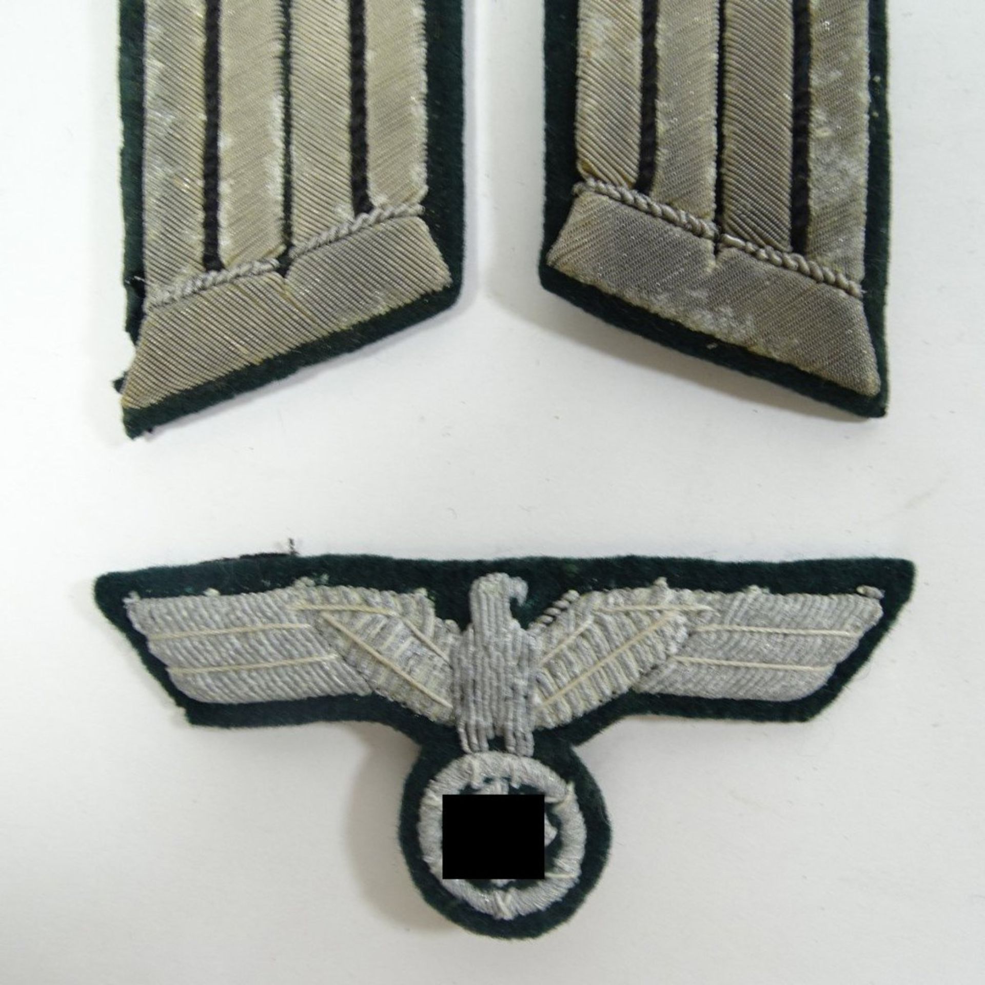 Originales Effektenset Leutnant der Pioniere, Wehrmacht, Schulterklappen, Kragenspiegel, - Bild 3 aus 5