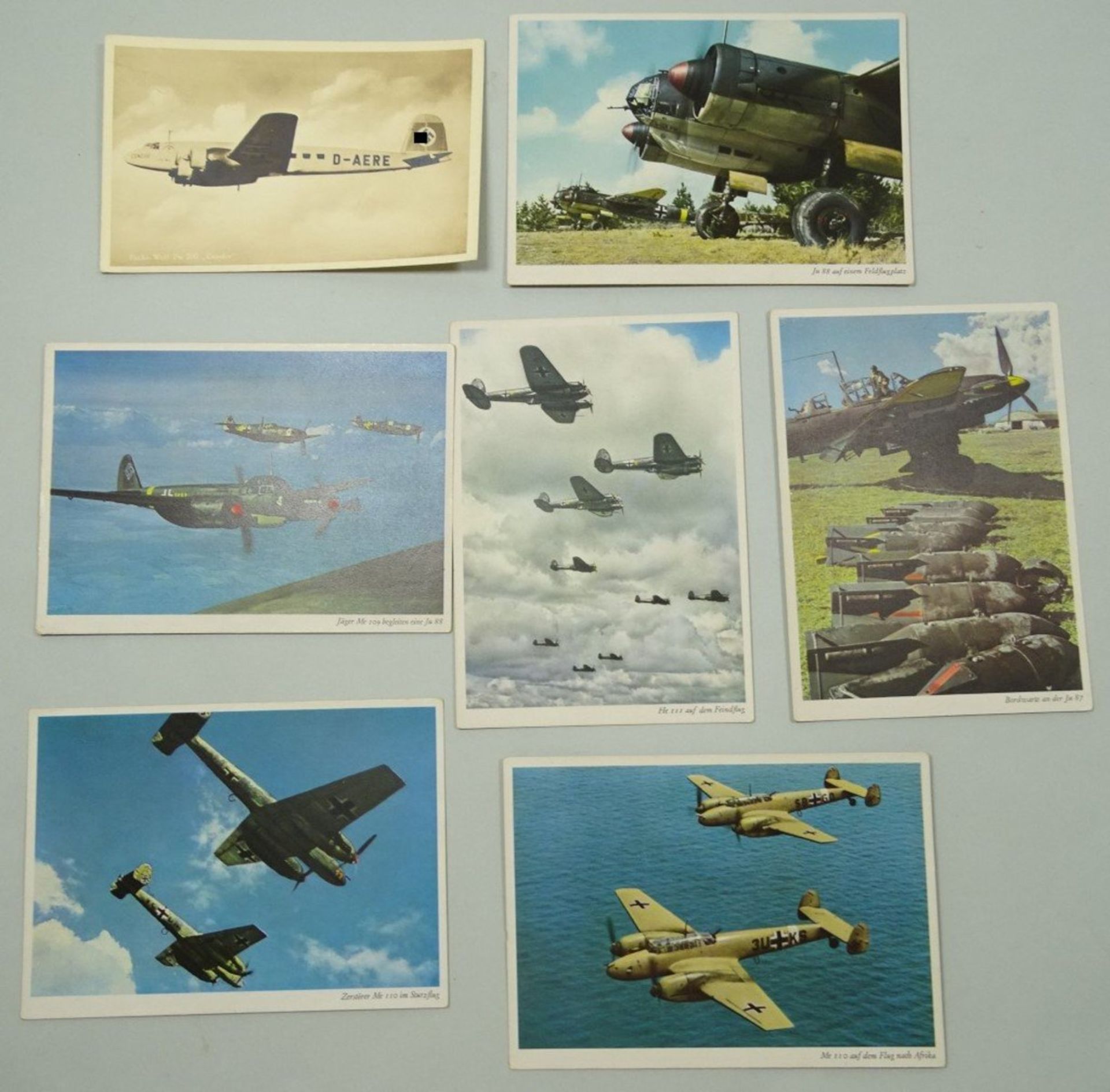 Konvolut Fotopostkarten Flugzeuge 3. Reich, ungelaufen