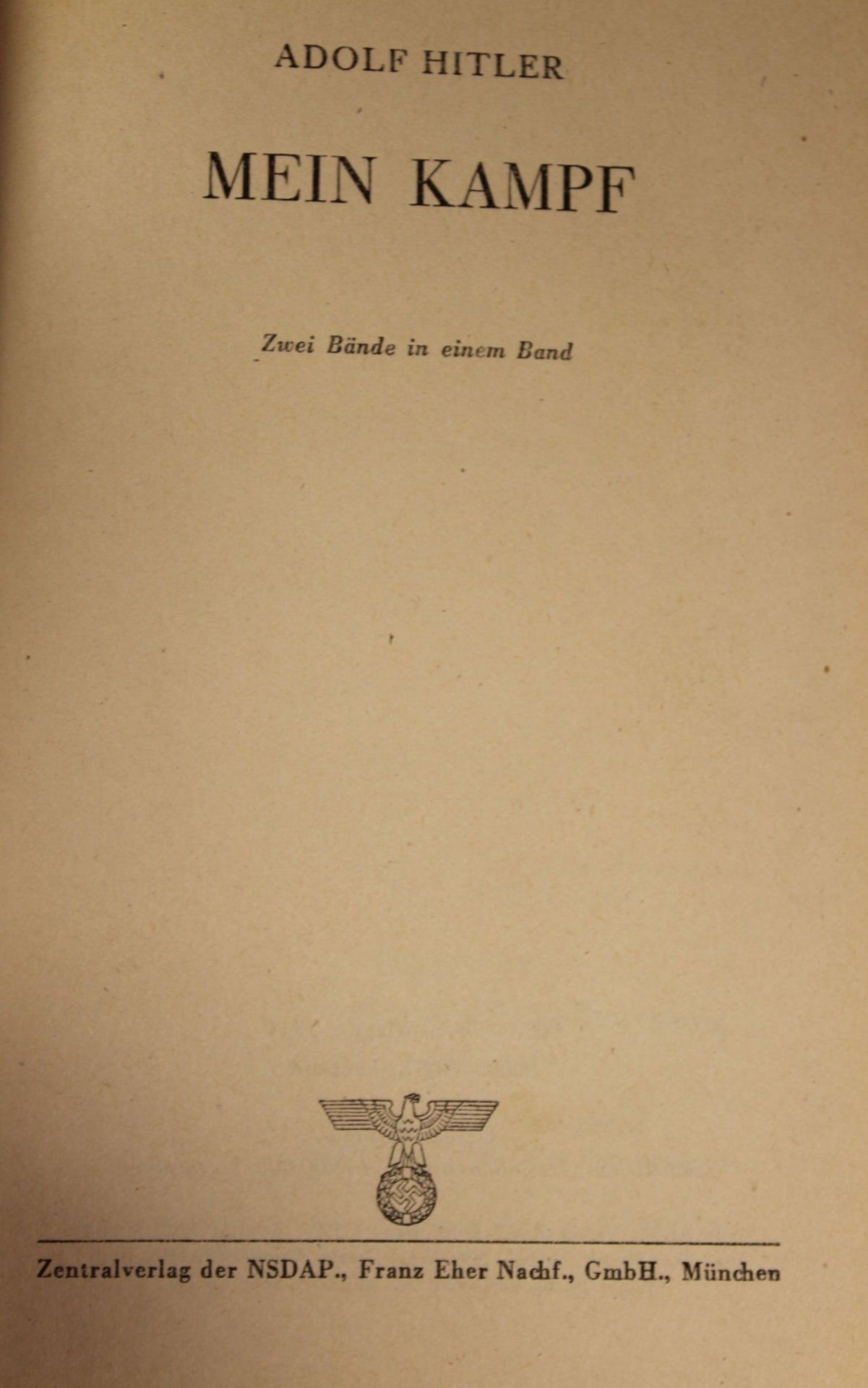 A.H., Mein Kampf, Hochzeitsausgabe, 1944, Einband mit Alters-u. Gebrauchsspuren. - Bild 3 aus 5