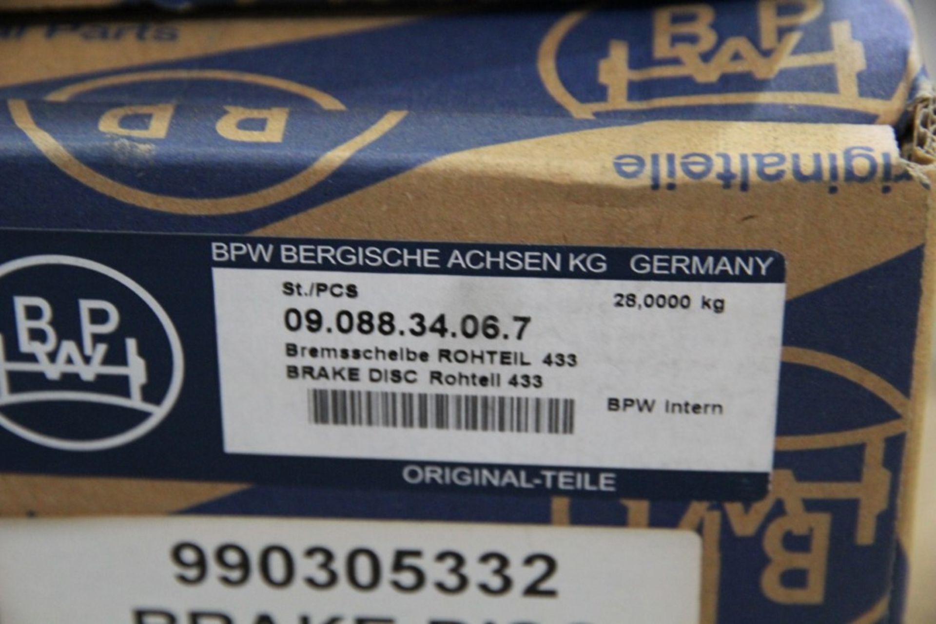 BPW Brake Disc (2 of) P/N: 09.088.34.06.7 - Image 2 of 2