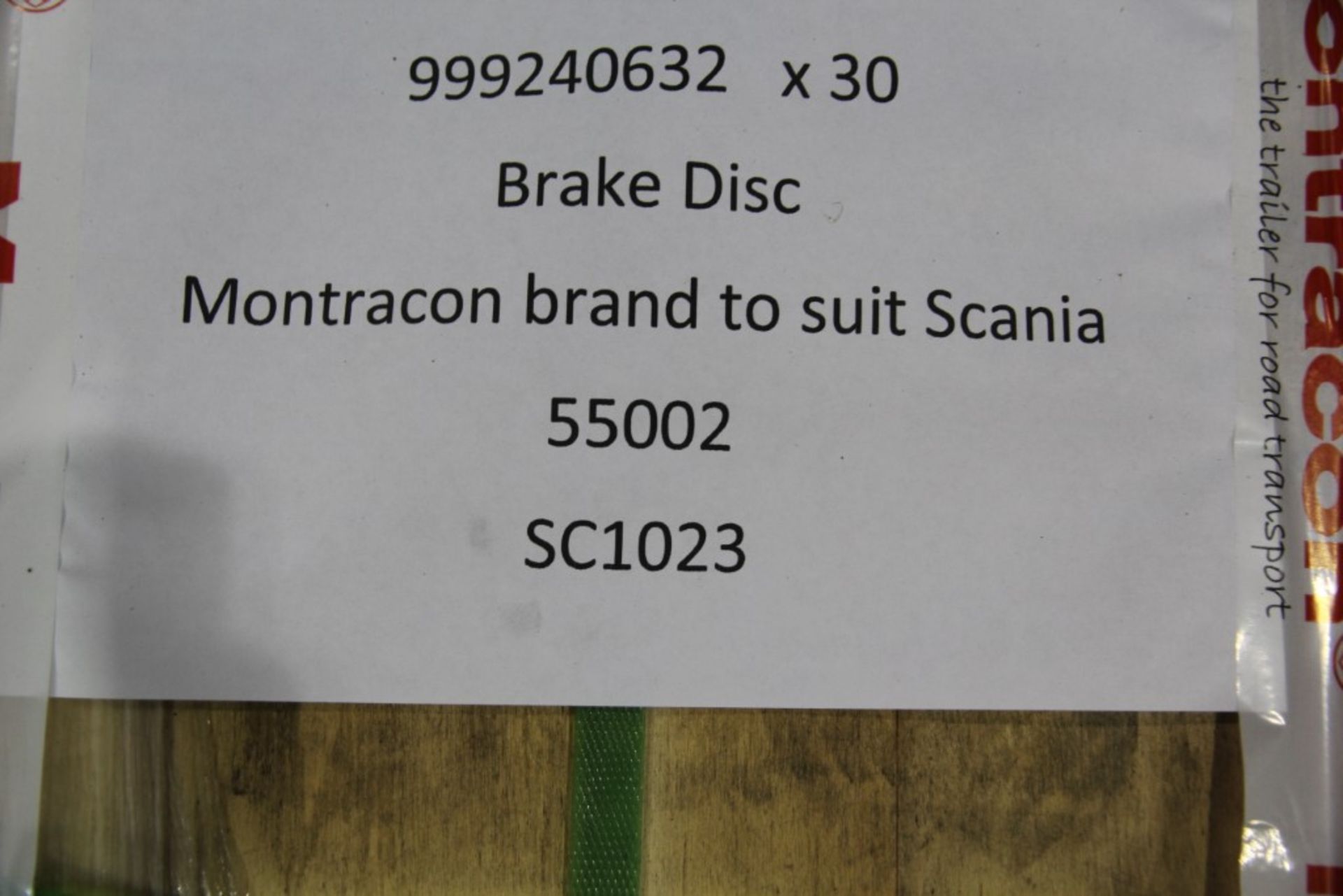 Scania / Montracon Brake Disc (30 of), Scania P/N: 55002 / SC1023 - Image 3 of 4