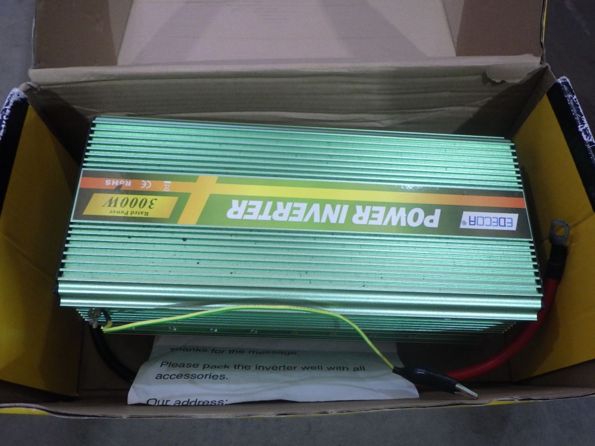 Powerlite 12v Leisure Battery & Edecor 3000W Power Inverter - Image 2 of 8